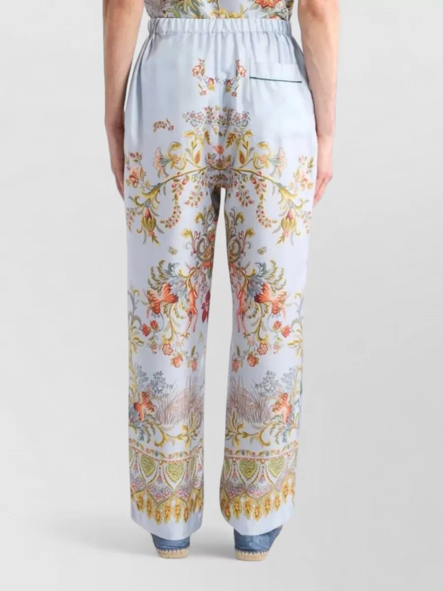 Etro Floral Paisley Wide-Leg Trousers