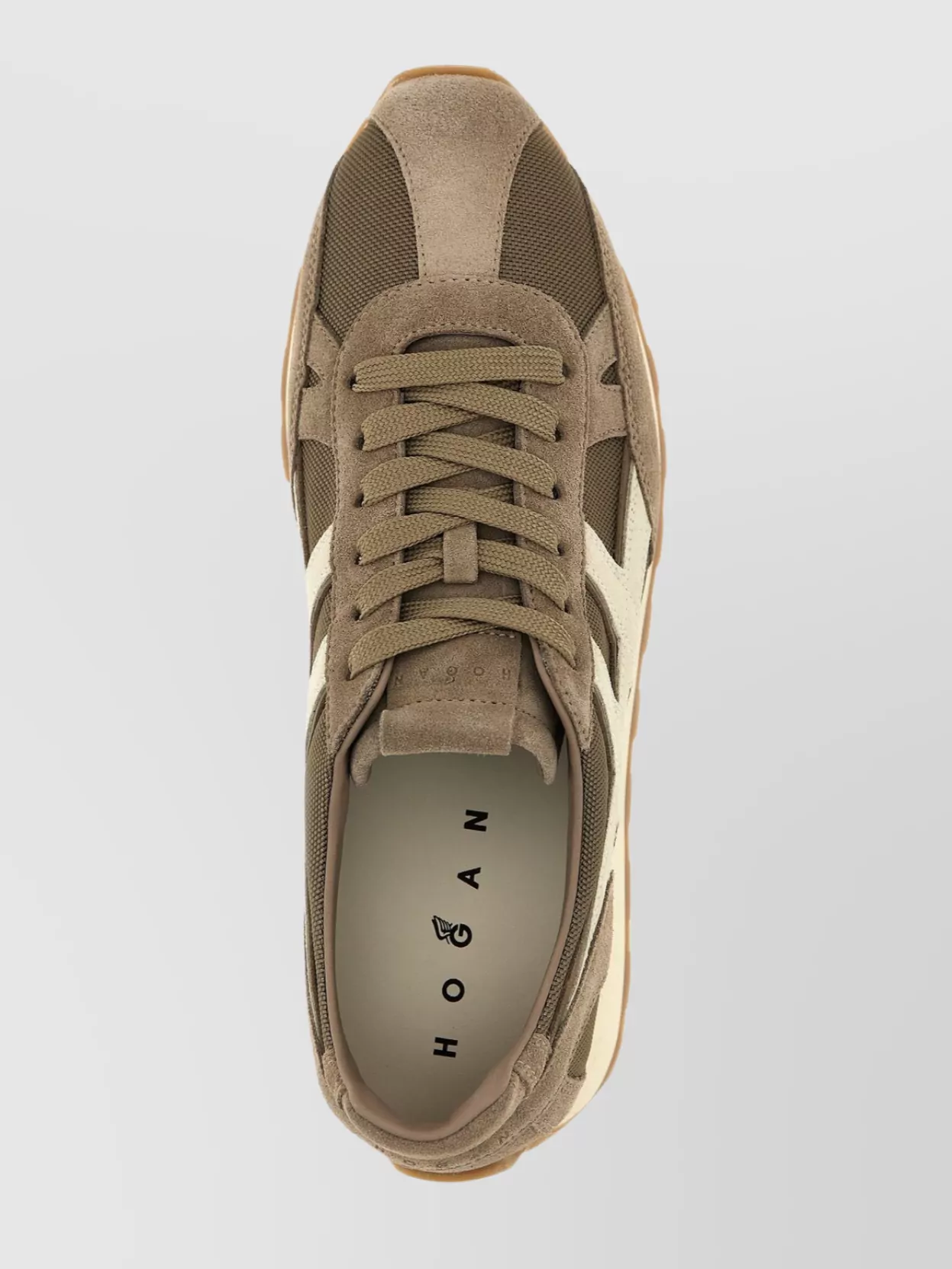 Hogan Rubber Sole Suede Panels Sneakers