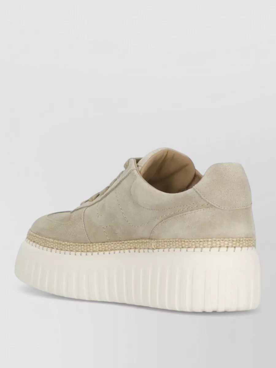 Hogan Leather Low-Top Lace-Up Sneakers
