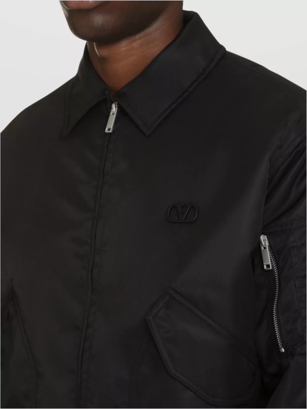 Valentino Bomber Jacket In Nylon