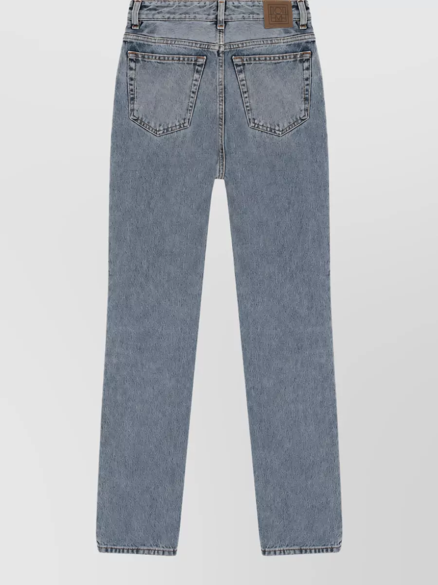 Totême High-Rise Straight-Leg Tapered Denim Jeans