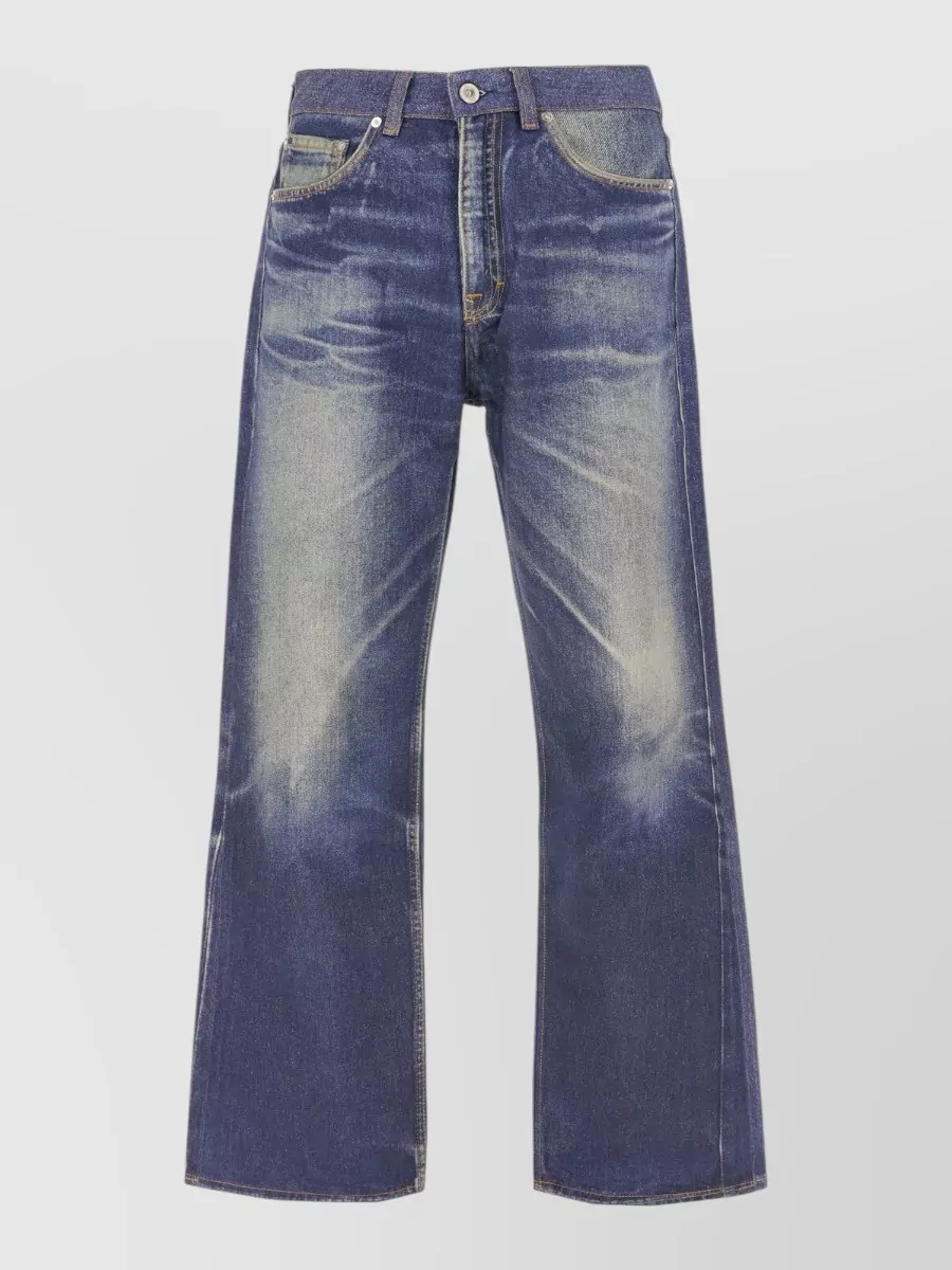 Our Legacy denim printed wide straight-leg jeans