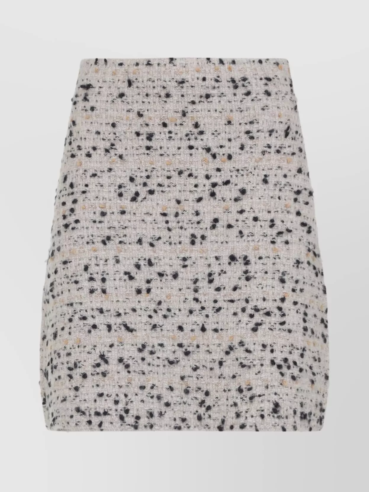 Fabiana Filippi Beige Frayed-knot Donegal Tweed Mini Skirt In Gray
