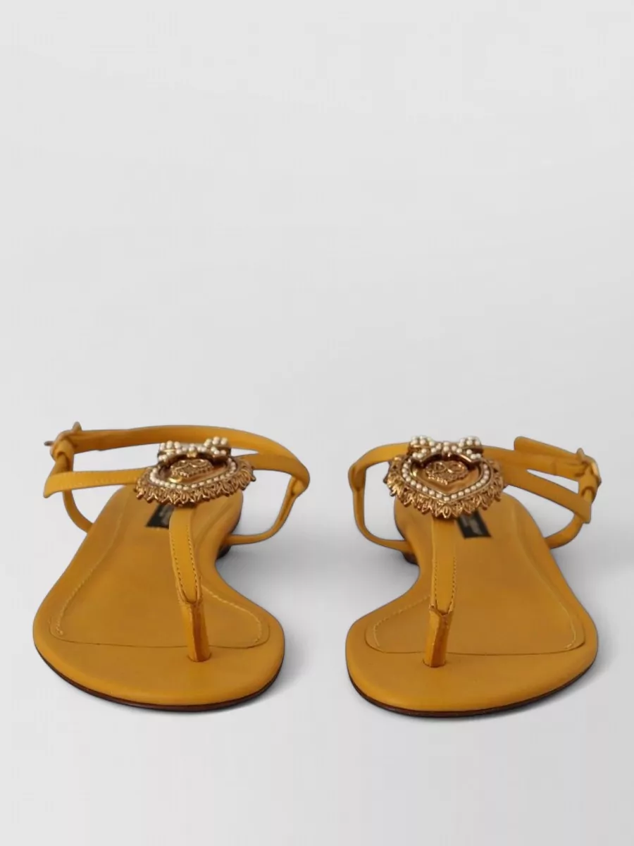 Dolce&Gabbana Leather flat sandals
