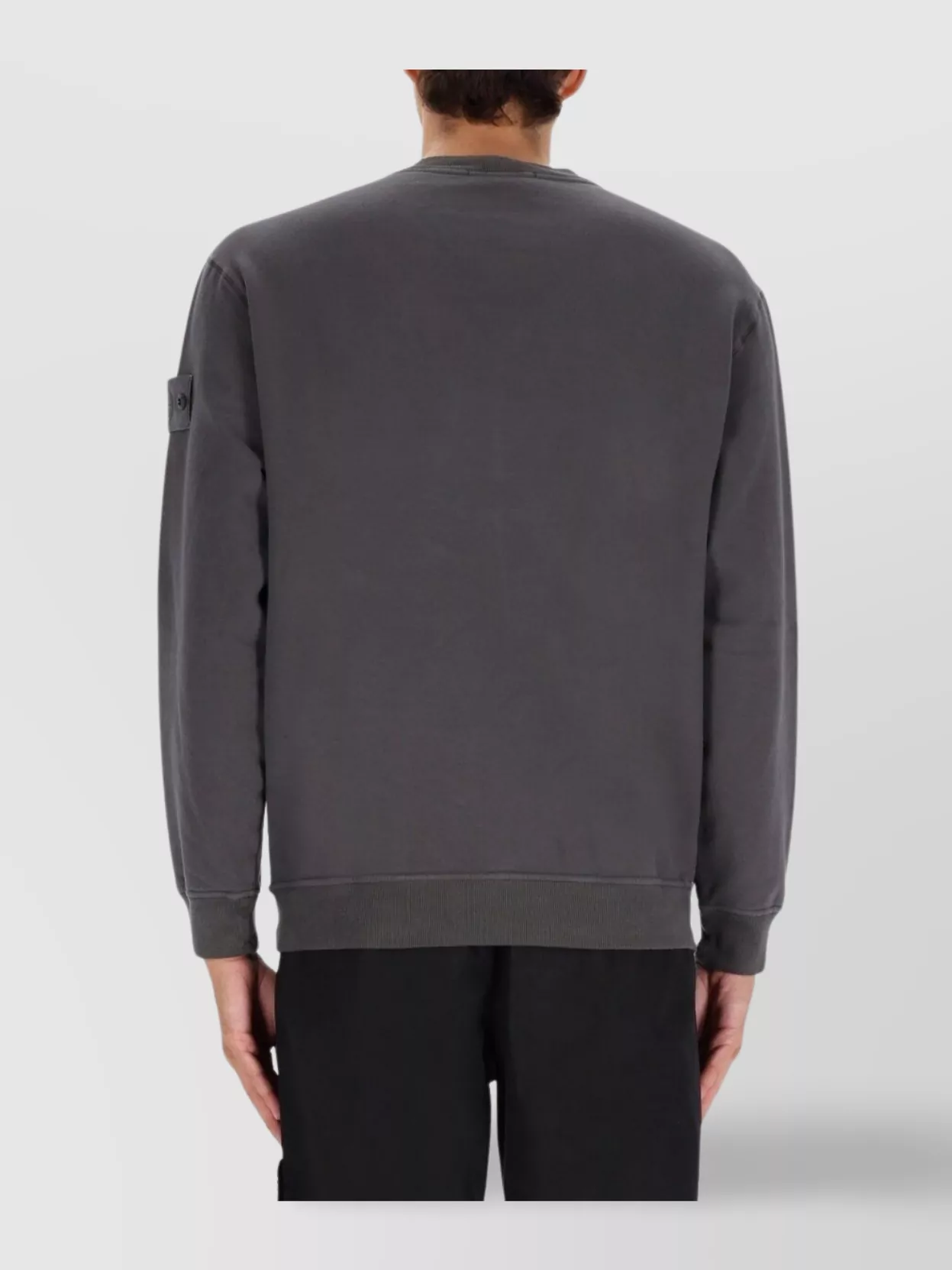 Stone Island Crew Neck Long Sleeve Ribbed Sweater