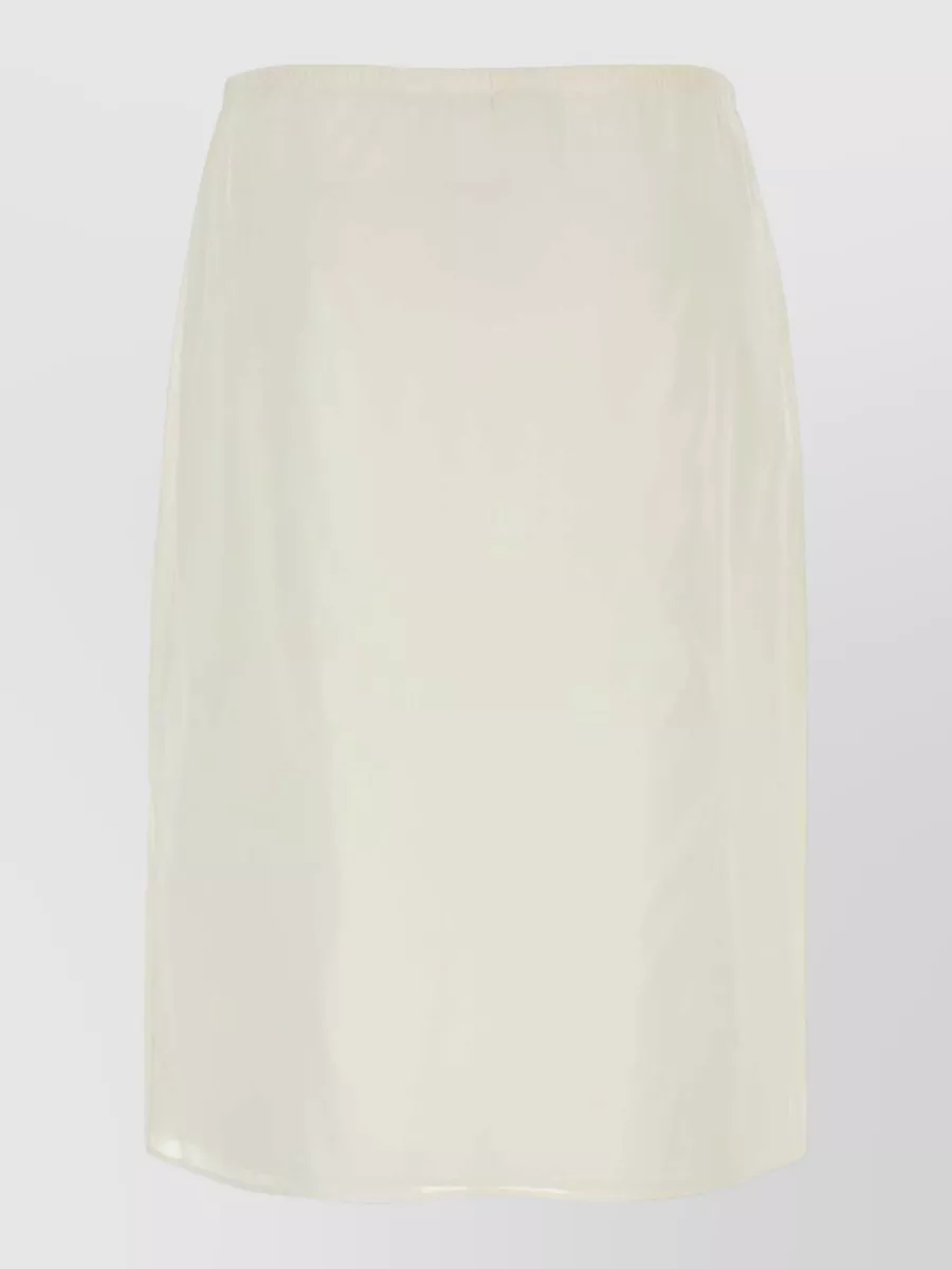 The Row Silk Mid-Rise Midi Skirt