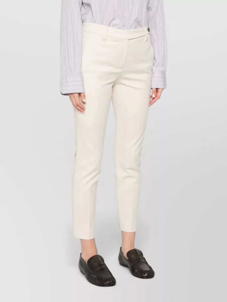 Brunello Cucinelli Cotton Slim-Fit Tapered-Leg Suit Trousers