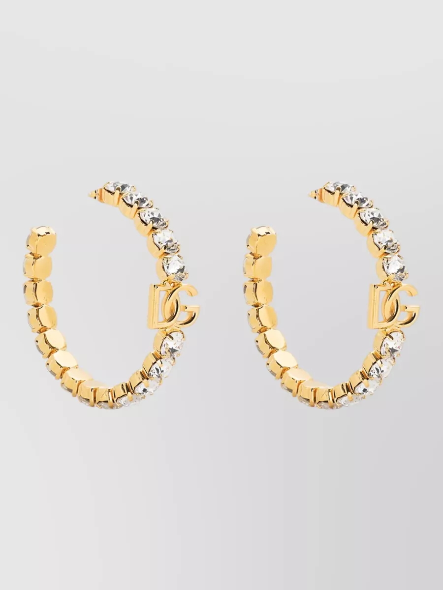 Dolce&Gabbana crystal-embellished hoop earrings