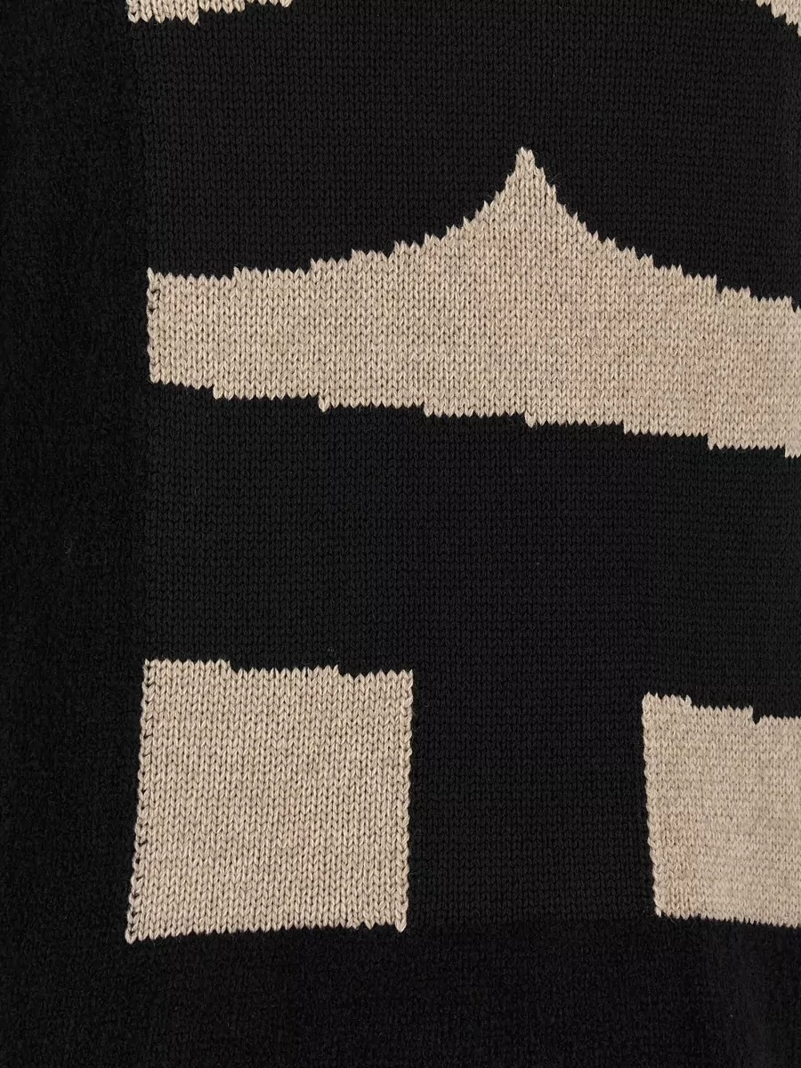 Comme Des Garçons Geometric Intarsia Crew Neck Sweater