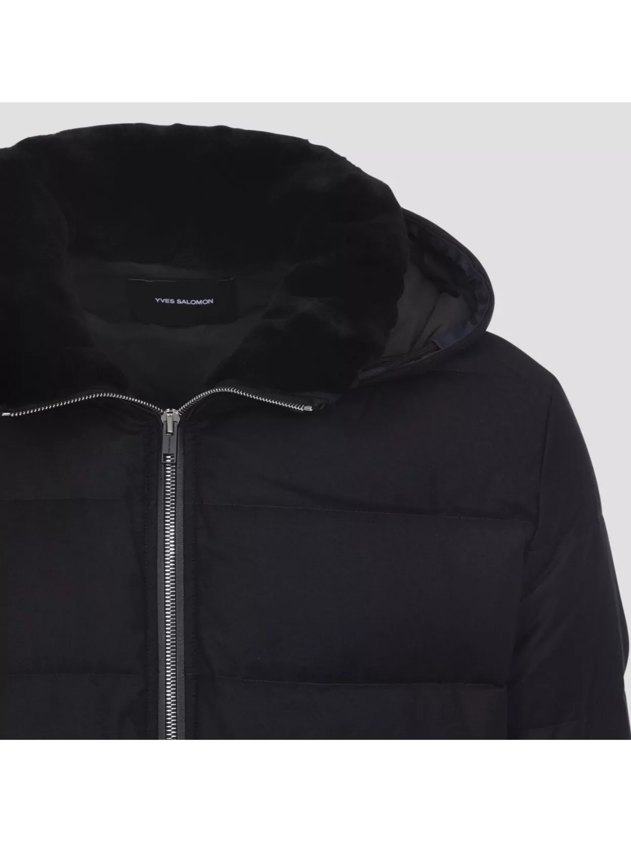 Yves Salomon Hooded Long Sleeve Padded Down Jacket