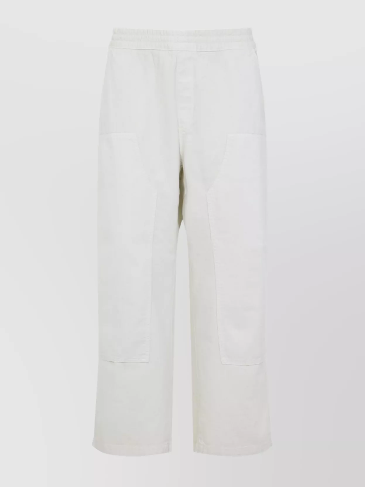 Carhartt Wide Leg Cropped Trousers Pockets In White