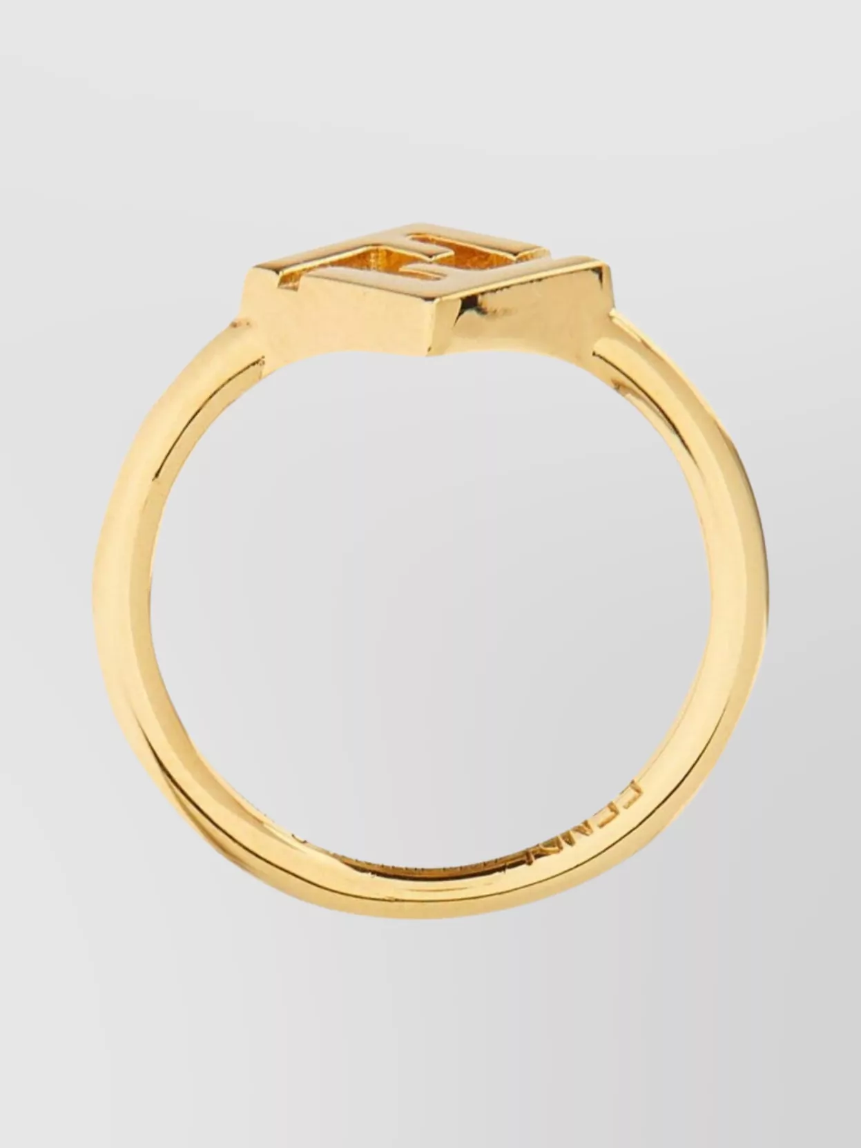 Fendi Geometric Polished Finish Ring