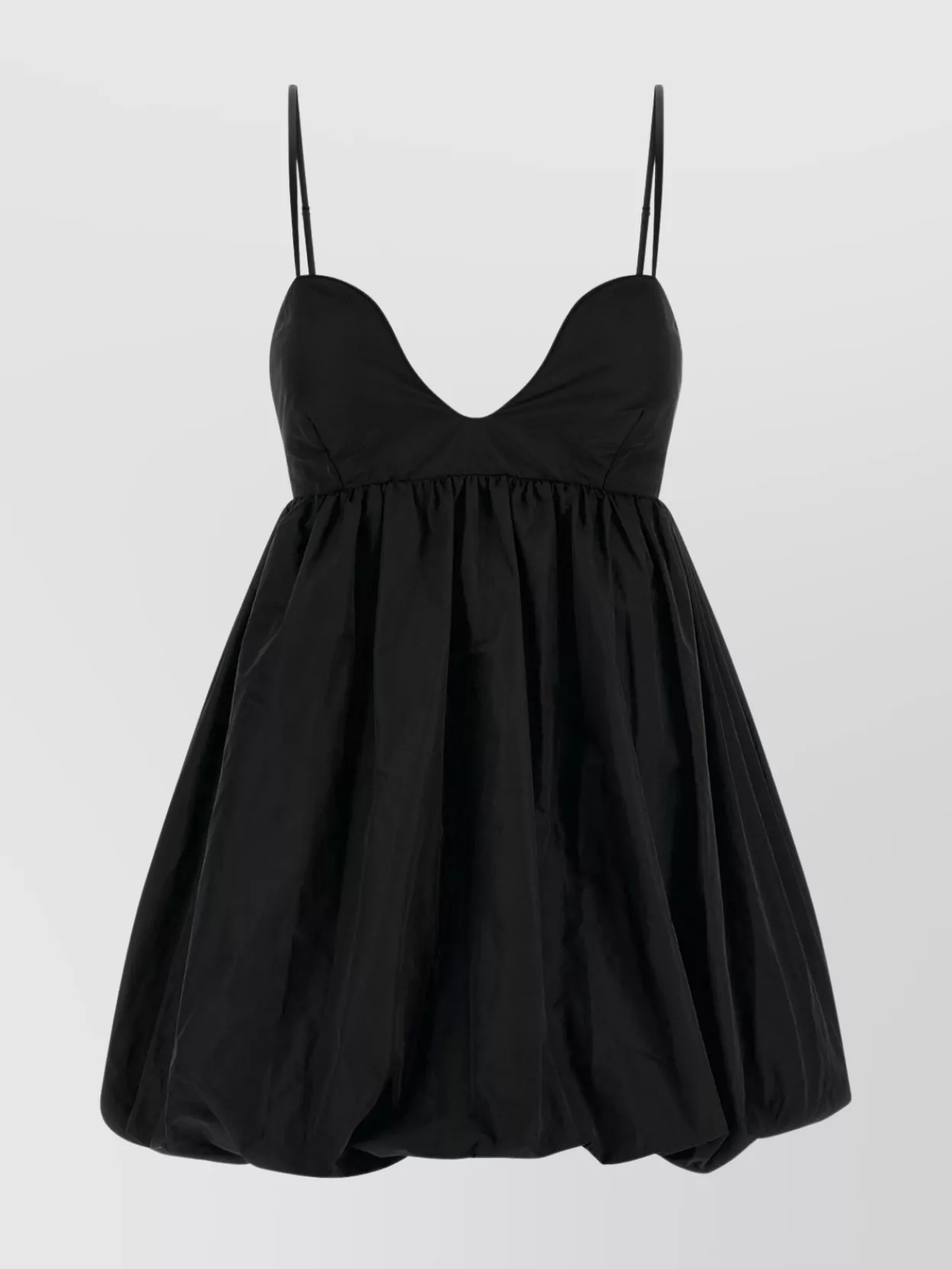 Pinko Spaghetti Strap Sweetheart Gathered Flare Dress In Black