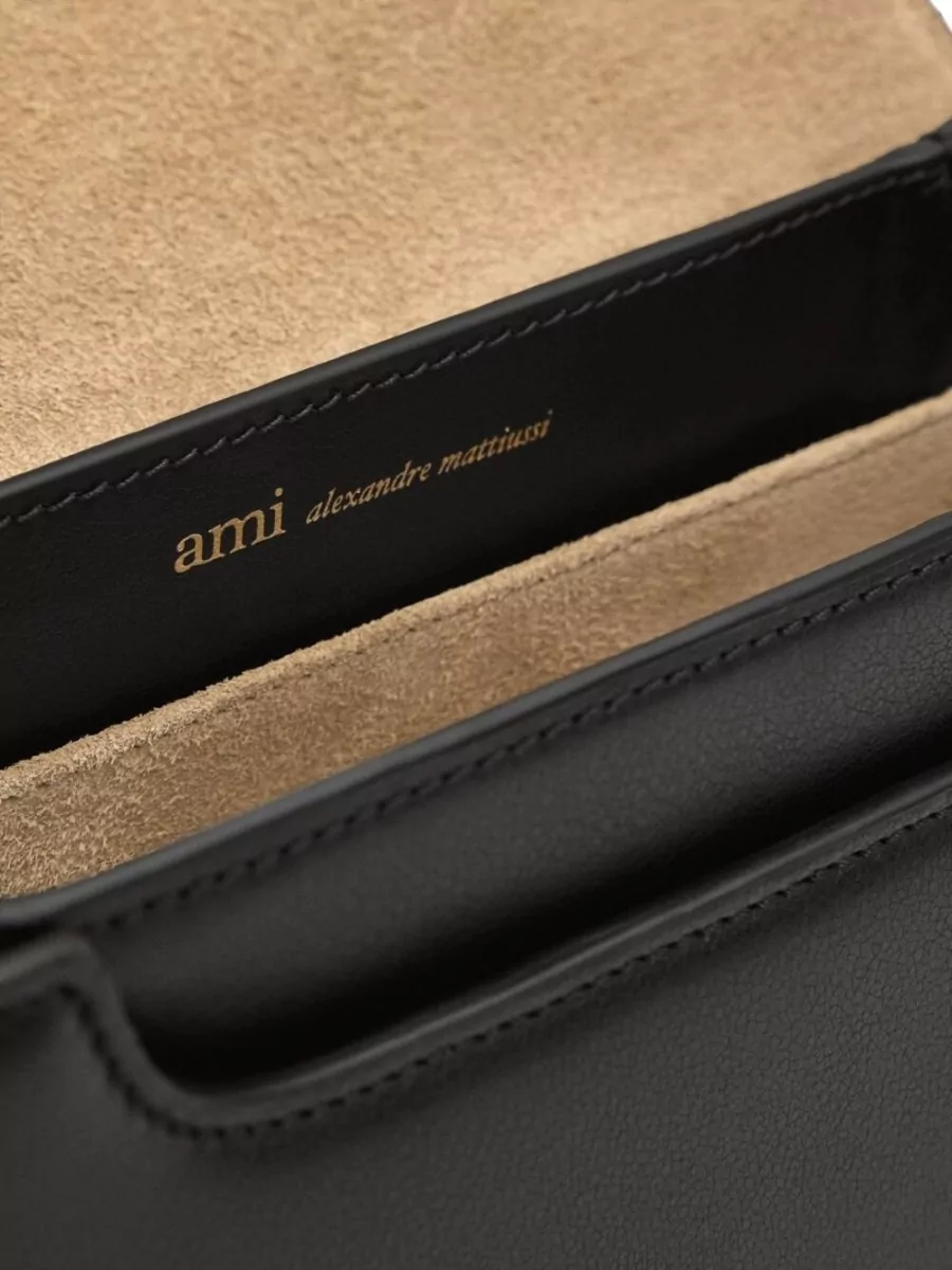 Ami Paris Leather Paris Paris Crossbody Bag