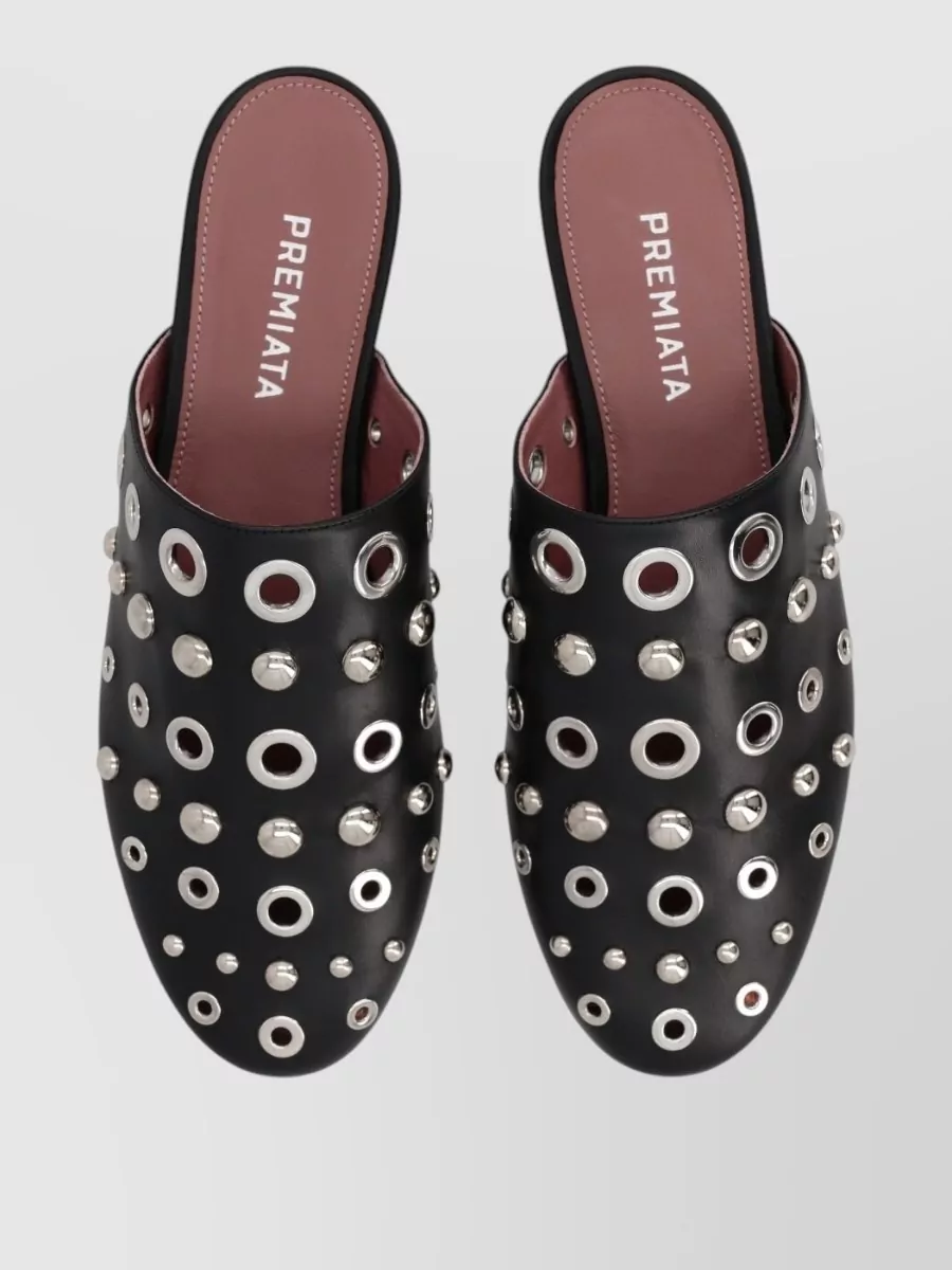 Premiata Leather Studded Mules
