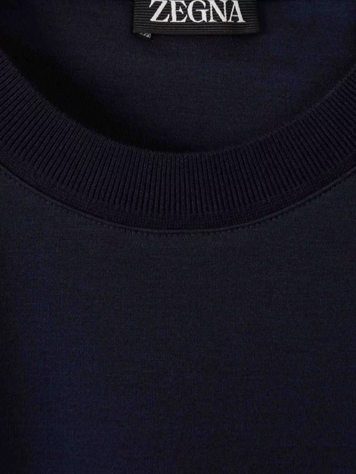 Zegna Short Sleeve Crew Neck Ribbed T-Shirt