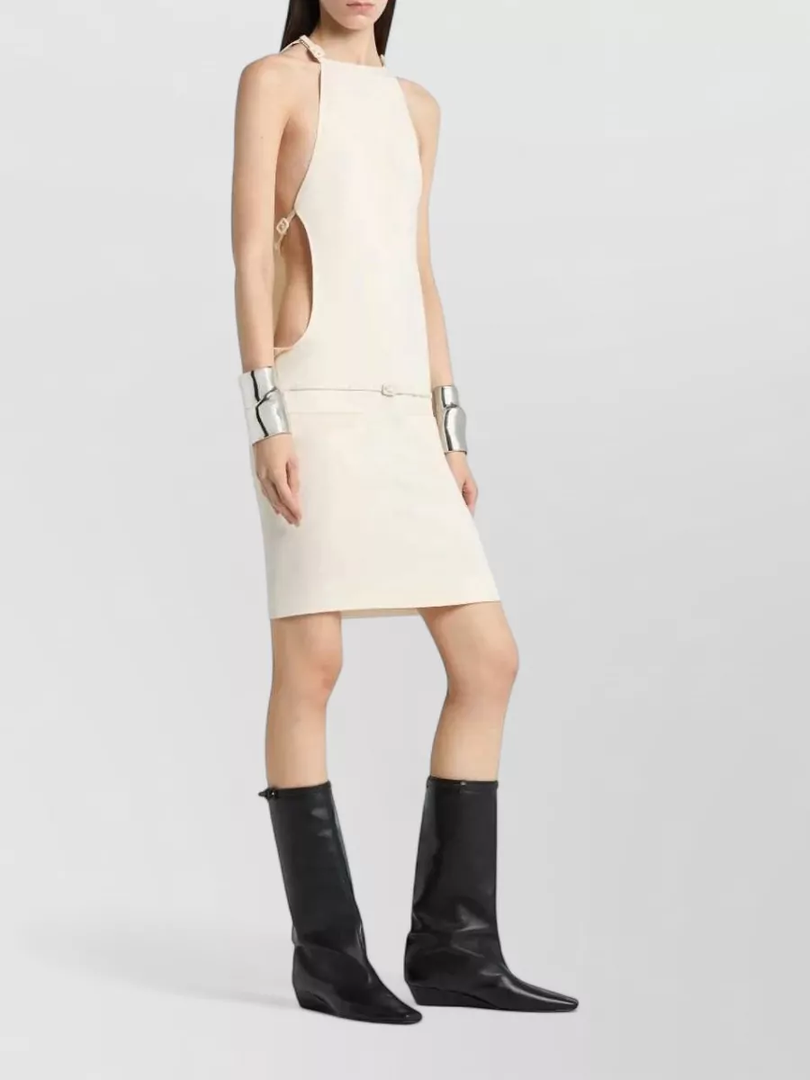 Courrèges Belted Cutout Mini Dress