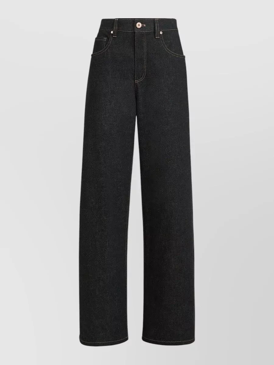 Brunello Cucinelli denim loose barrel jeans