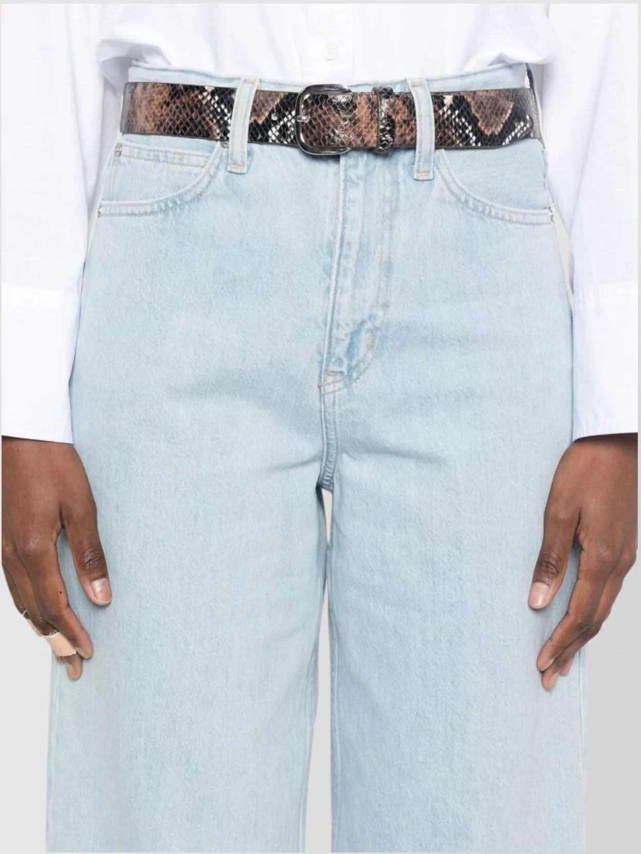Calvin Klein Wide Leg Denim Trousers