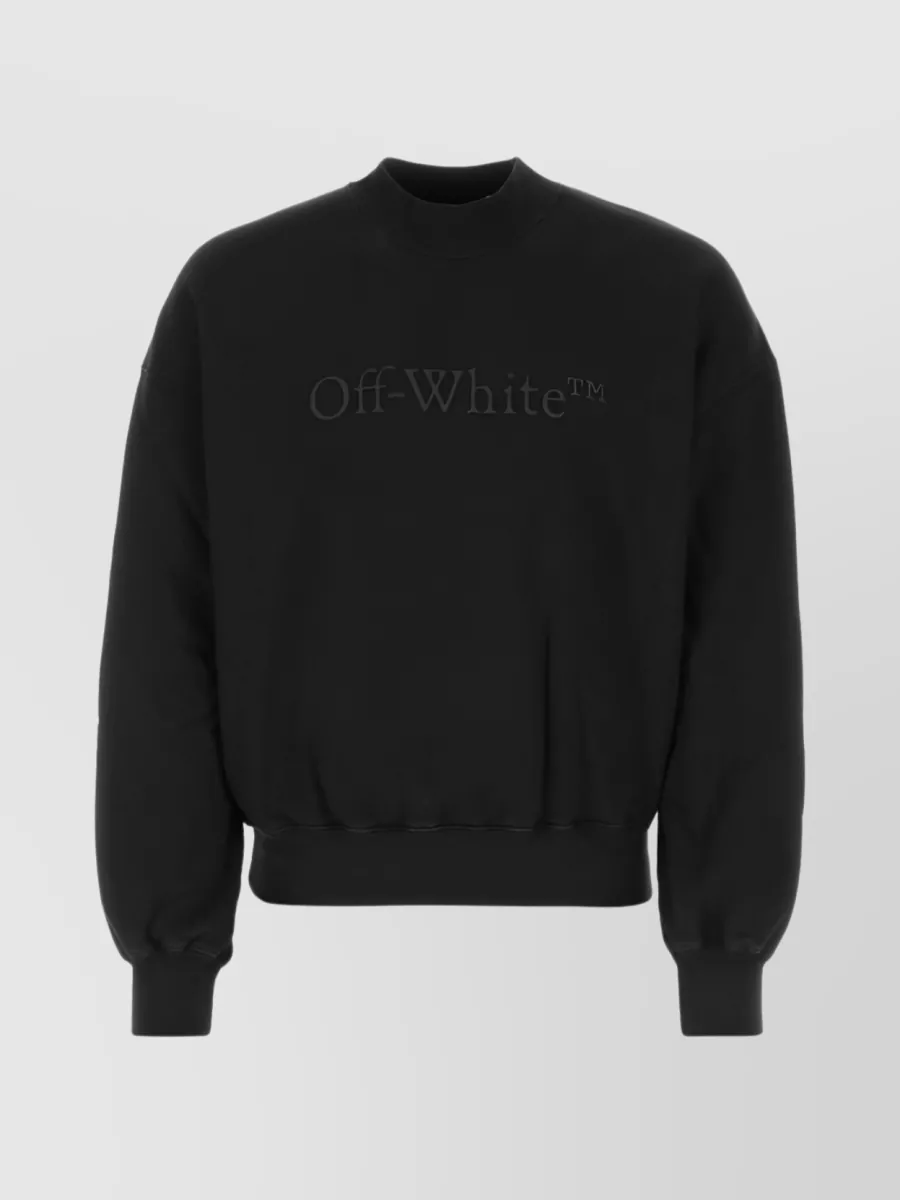 Shop Off-white Bookish Logo Print Sweater In Black