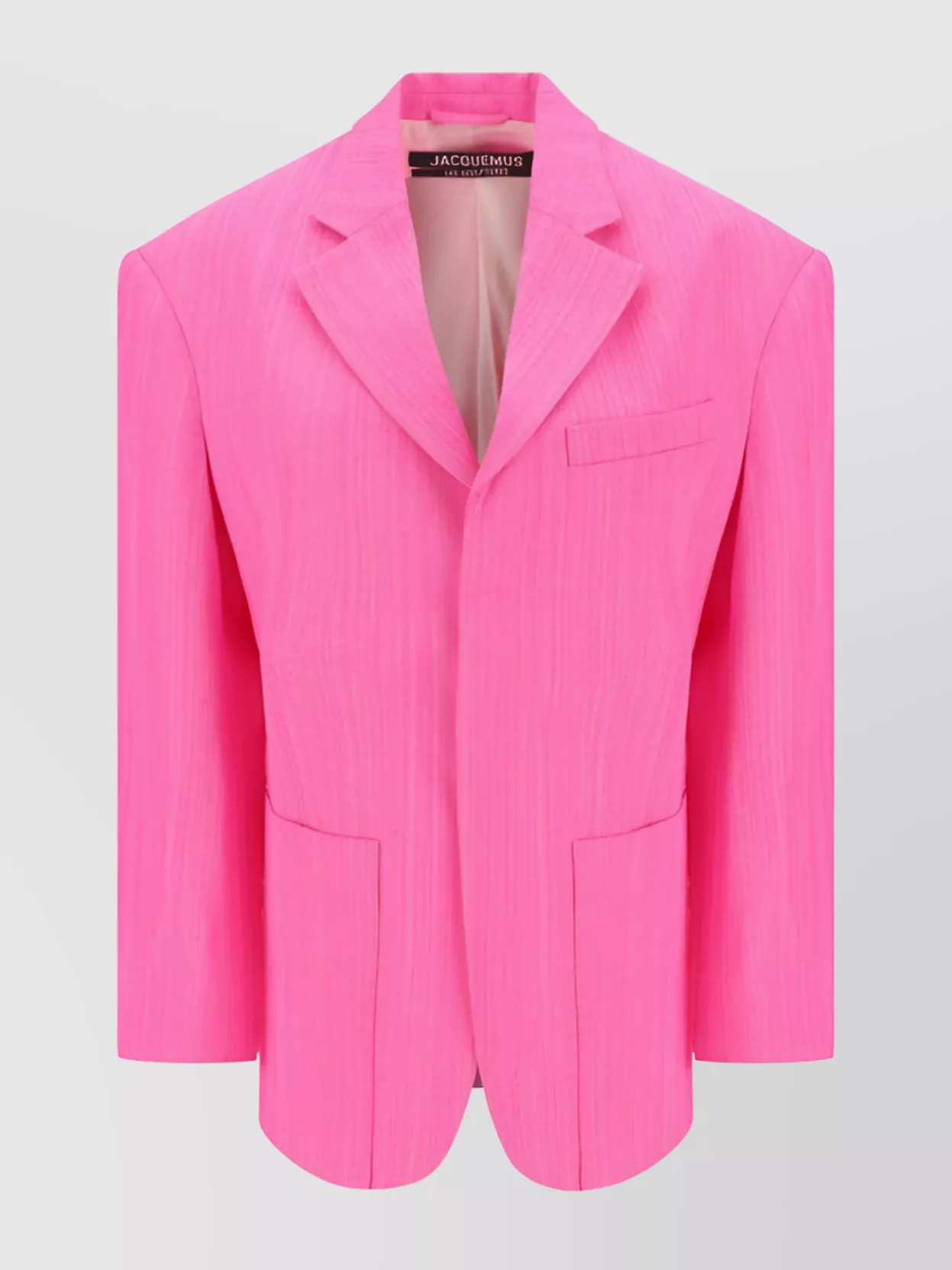 Jacquemus Oversized Structured Blazer Jacket With Back Slit In Pink