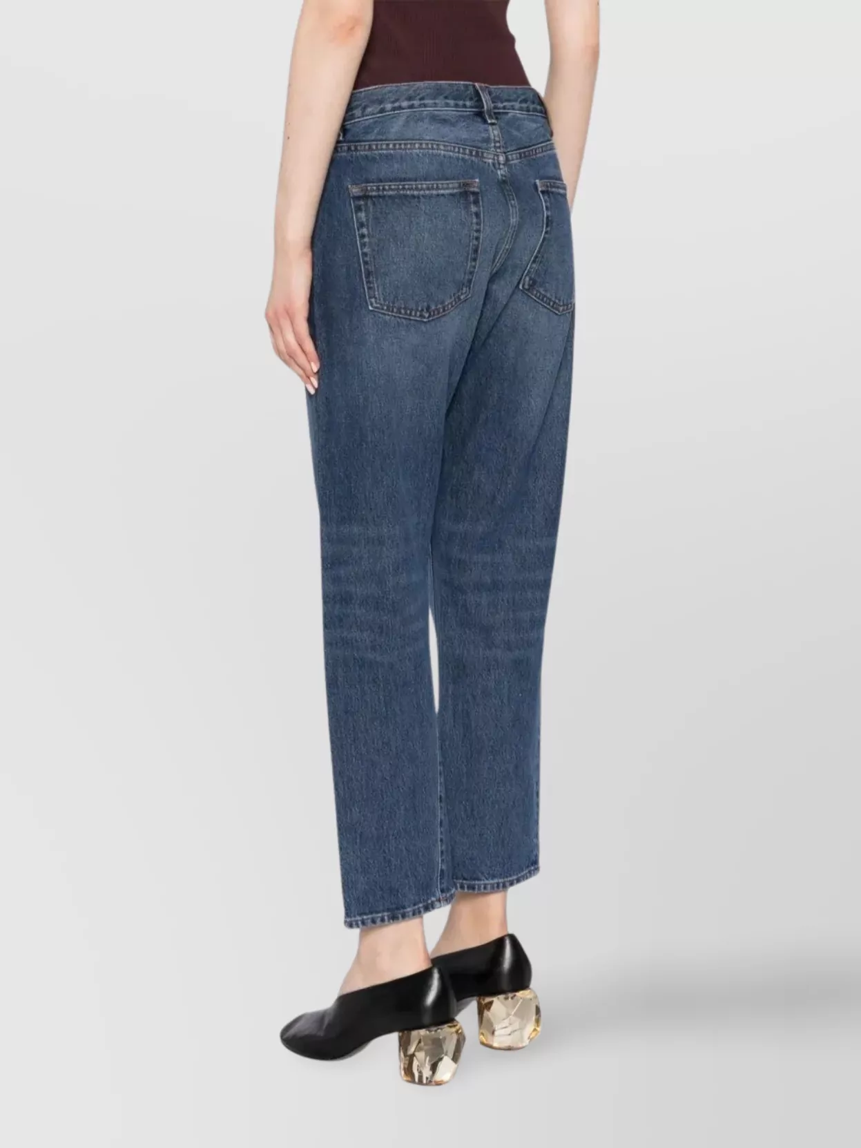 Totême Twisted Seam High-rise Straight-leg Organic-denim Jeans