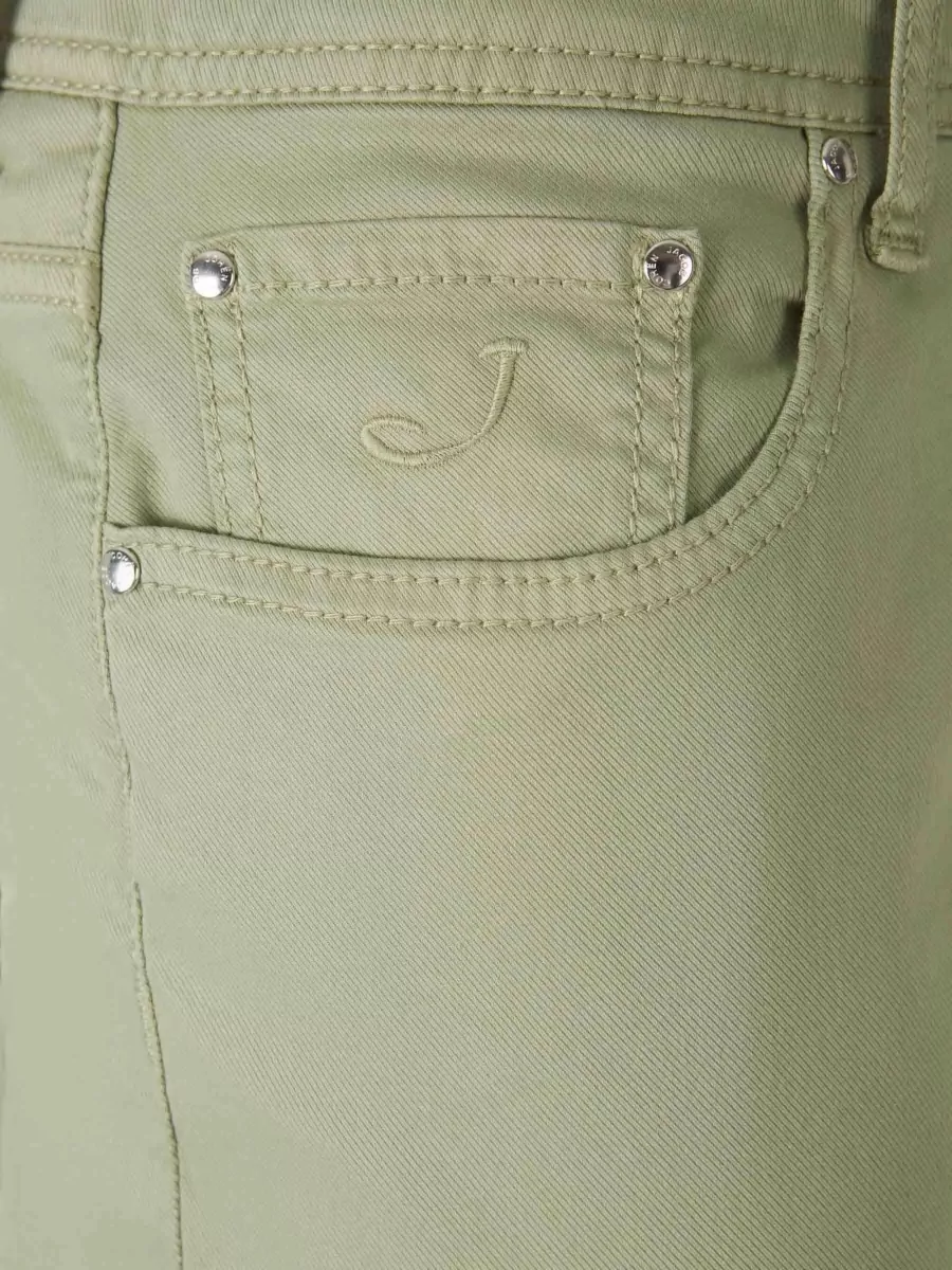 Jacob Cohen Straight Leg Five Pocket Trousers Belt Loops