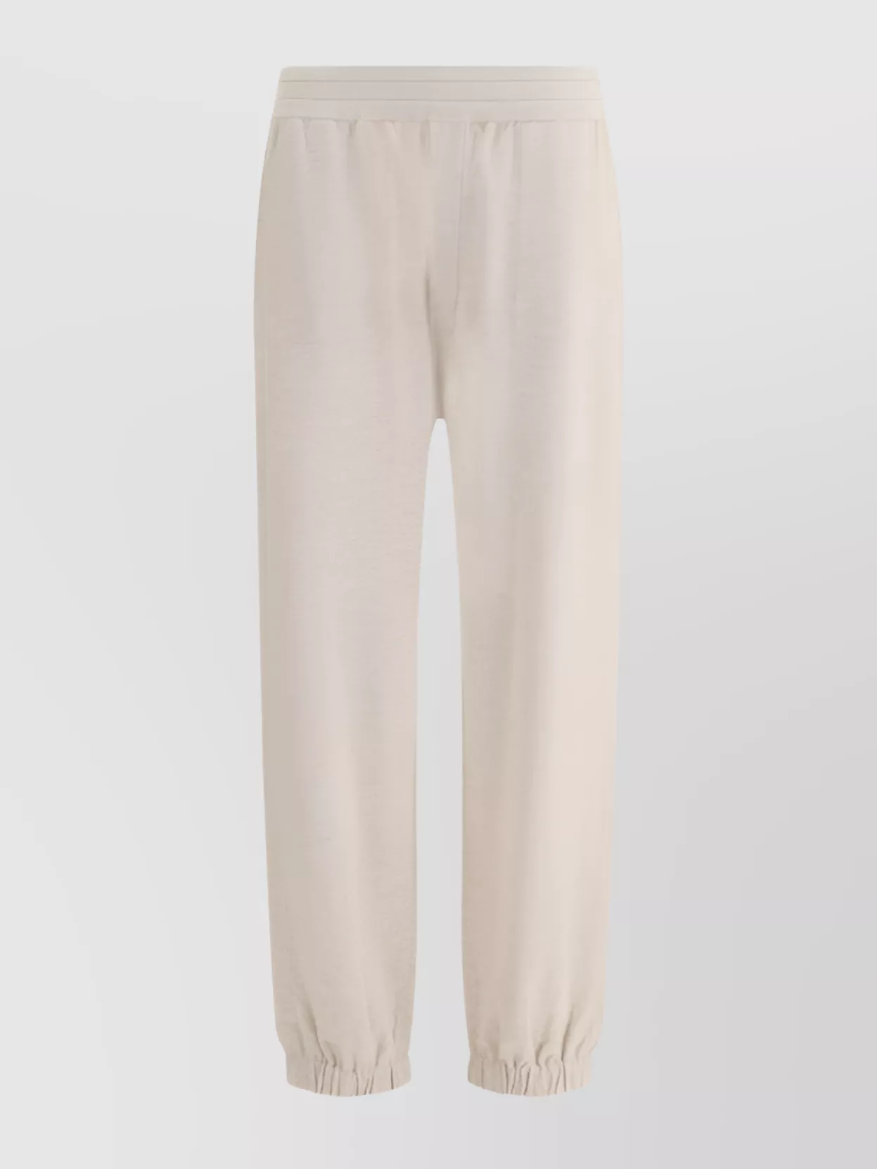 BRUNELLO CUCINELLI CASHMERE JOGGER TROUSERS MÉLANGE PATTERN