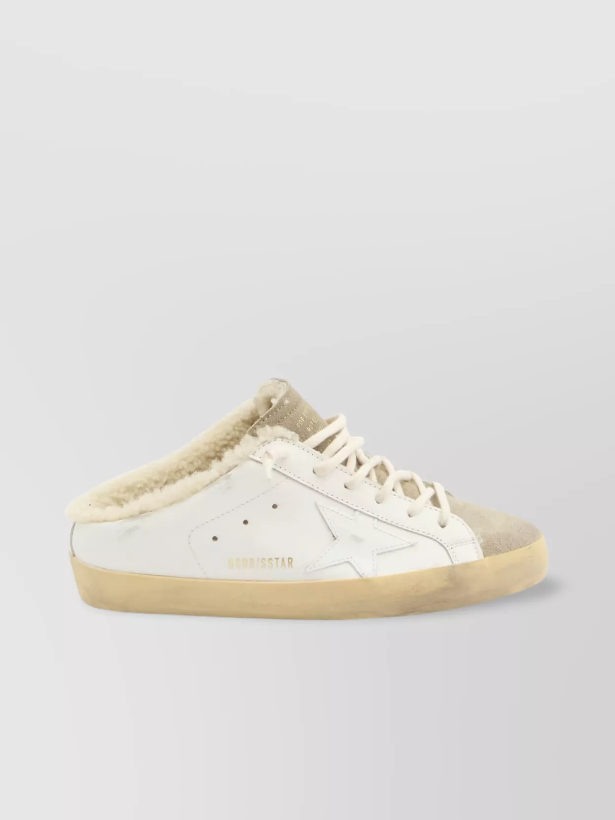 Golden Goose Superstar Sneakers In White Suede And Leather In Neutral