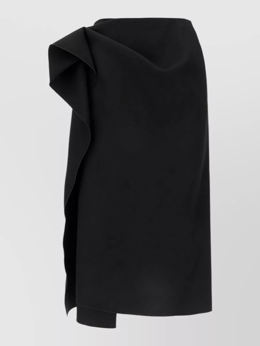 Lanvin virgin wool asymmetric skirt