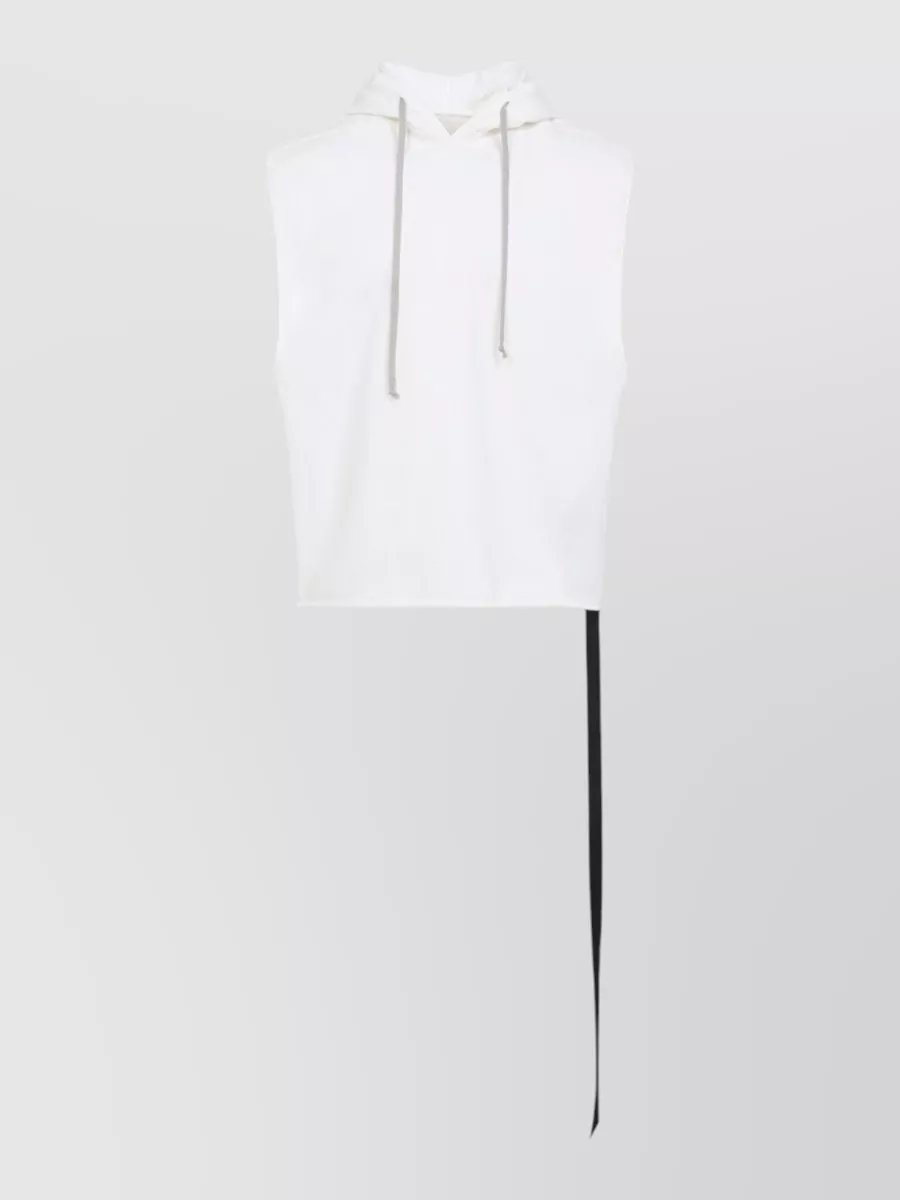 Rick Owens Drkshdw Cotton Hooded Sleeveless Tunic