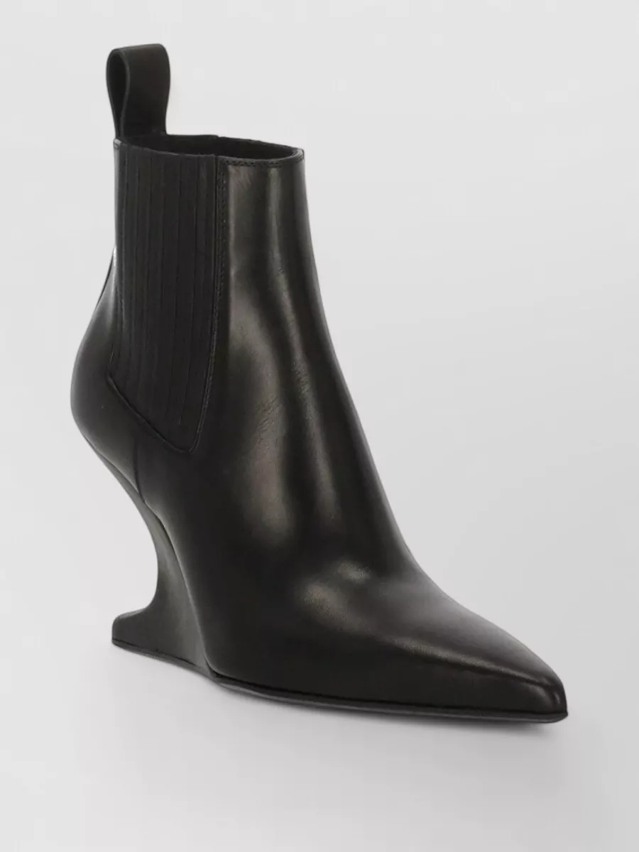 Rick Owens Leather Ankle Boots