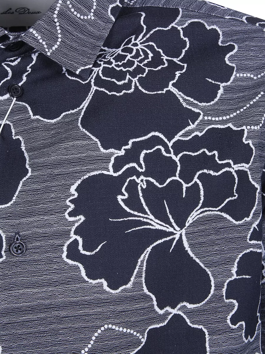 Les Deux Floral-Print Short-Sleeve Shirt
