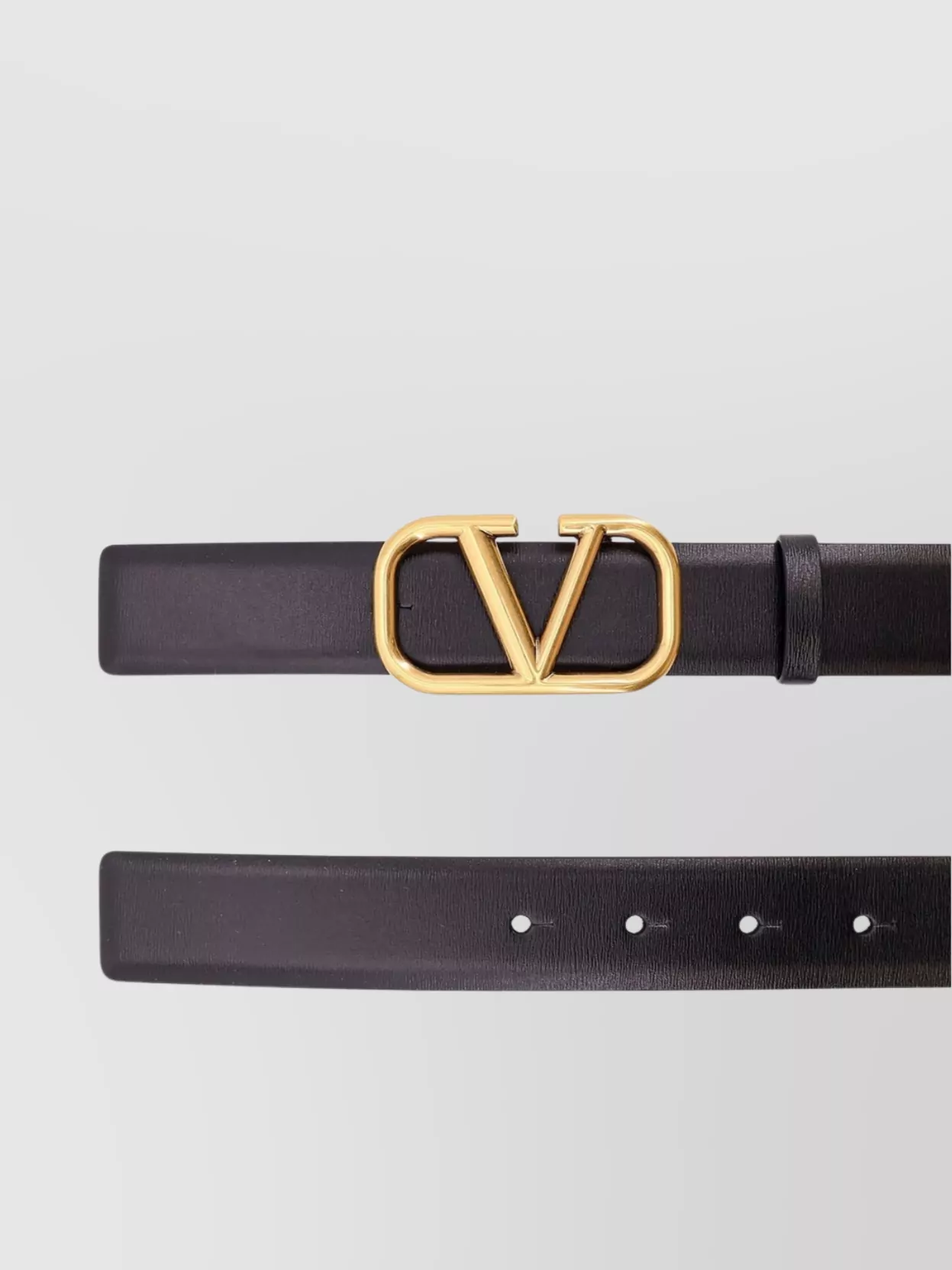 Valentino Garavani Leather Belt With Vlogo Signature Buckle