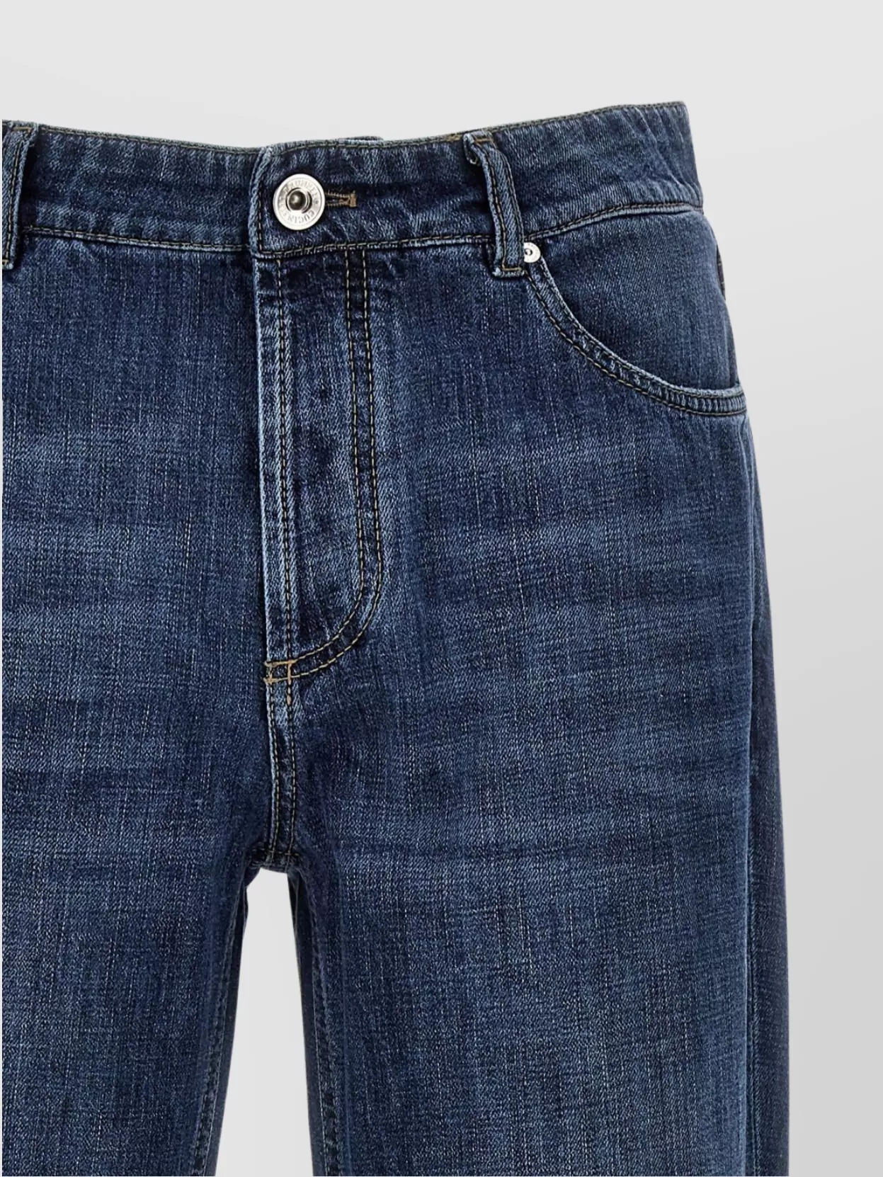 Brunello Cucinelli Belt Loops Contrast Stitching Five-pocket Style