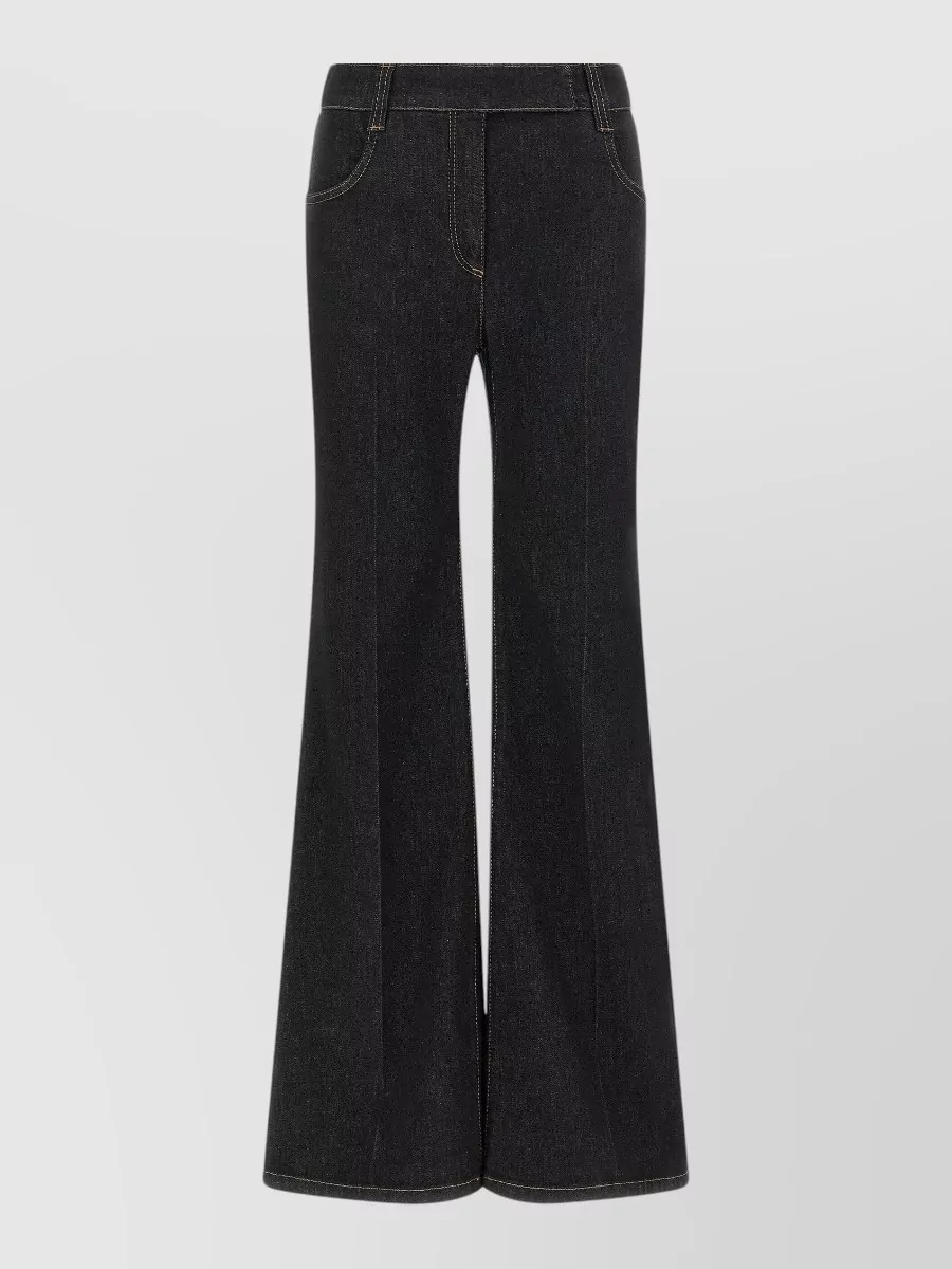 Brunello Cucinelli Denim High-Rise Flared-Leg Jeans