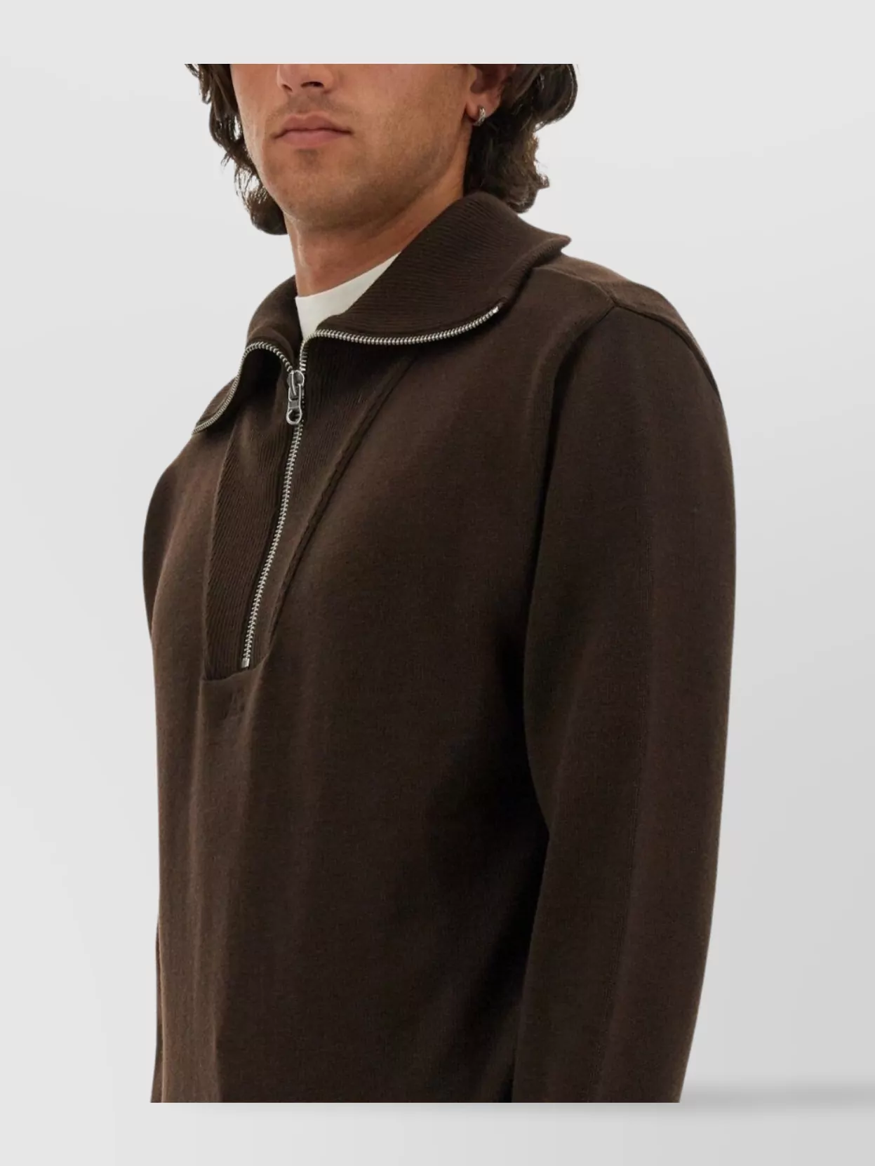 Courrèges High Collar Knit Polo