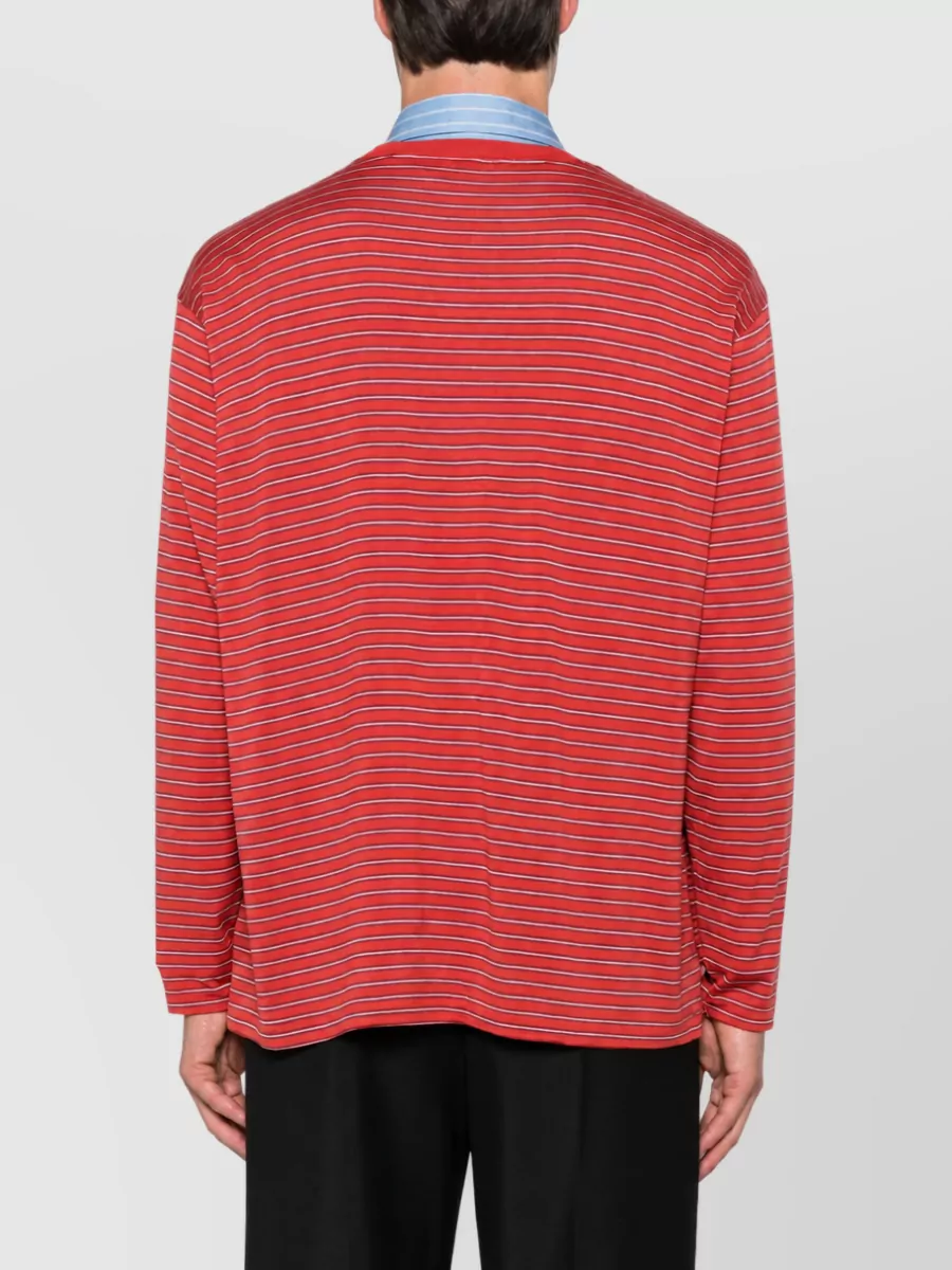 Auralee Wool Striped Long-Sleeve T-Shirt