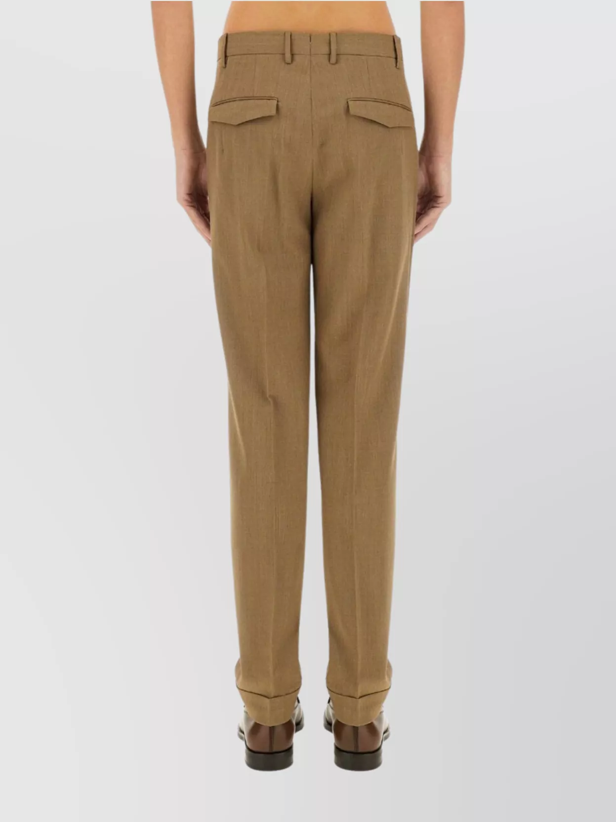 Pt Torino Straight Leg Trousers Belt Loops