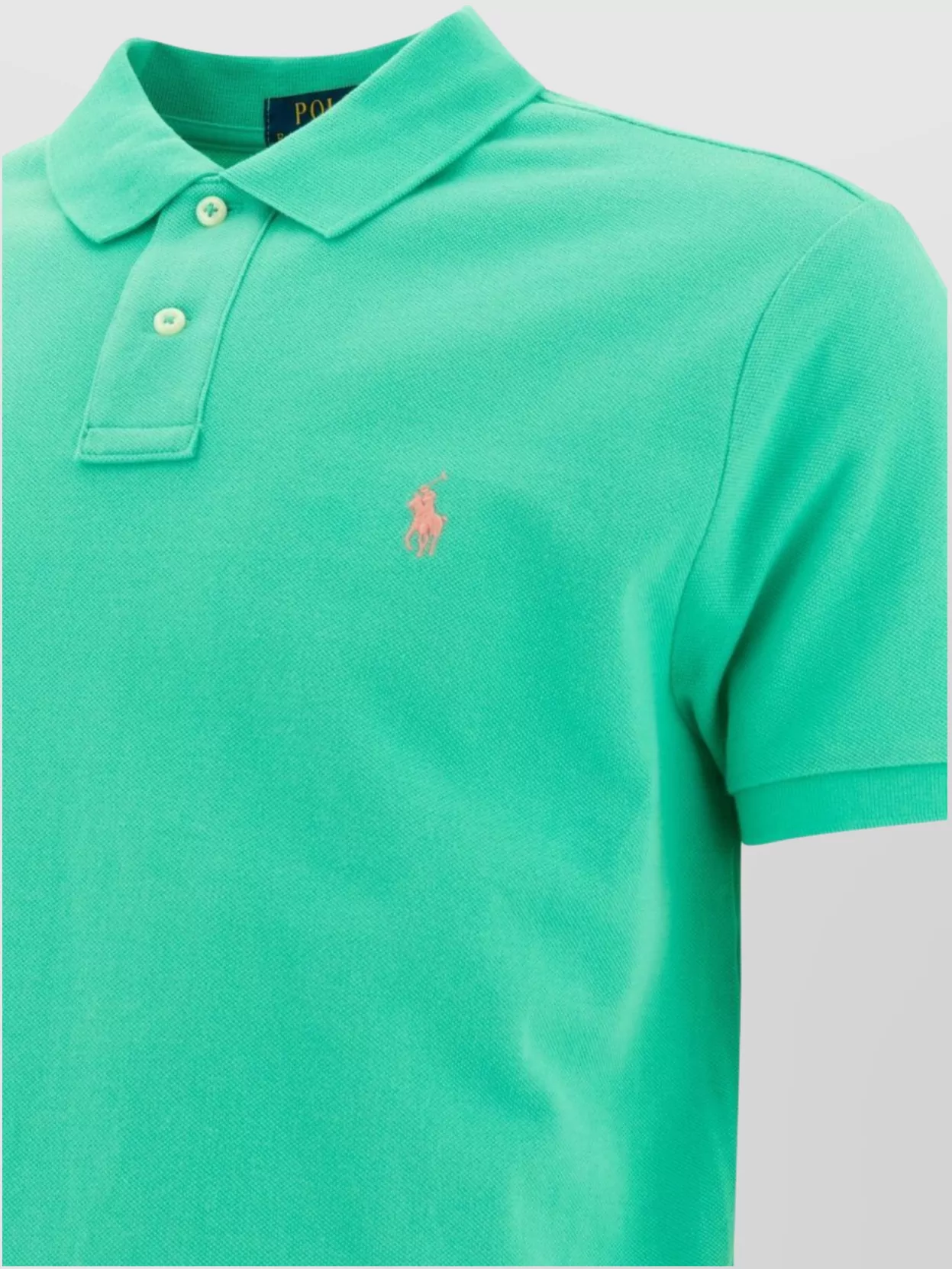 Polo Ralph Lauren Ribbed Collar Polo Shirt With Short Sleeves