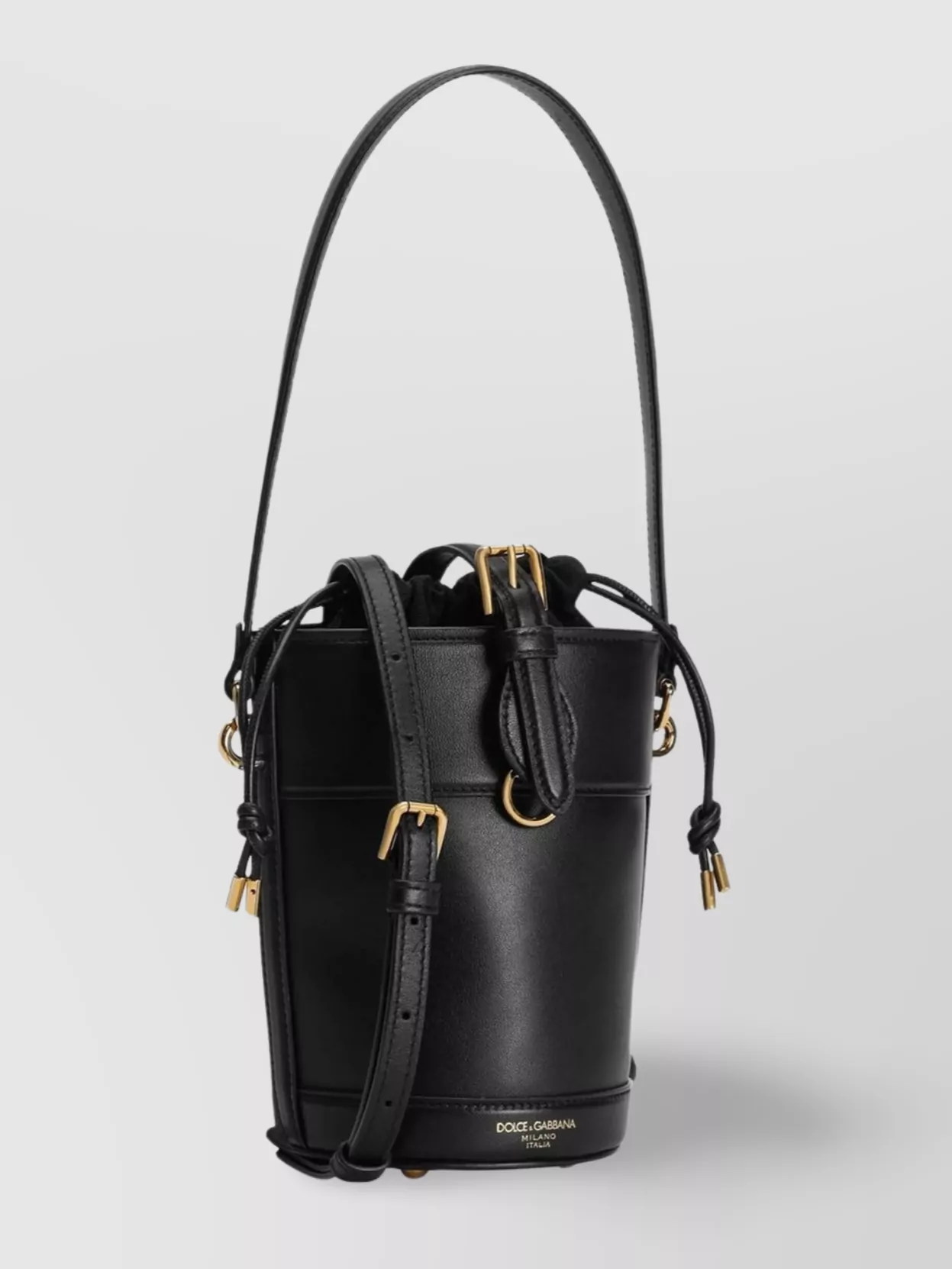 Dolce & Gabbana Capri Bucket Bag Canvas Leather