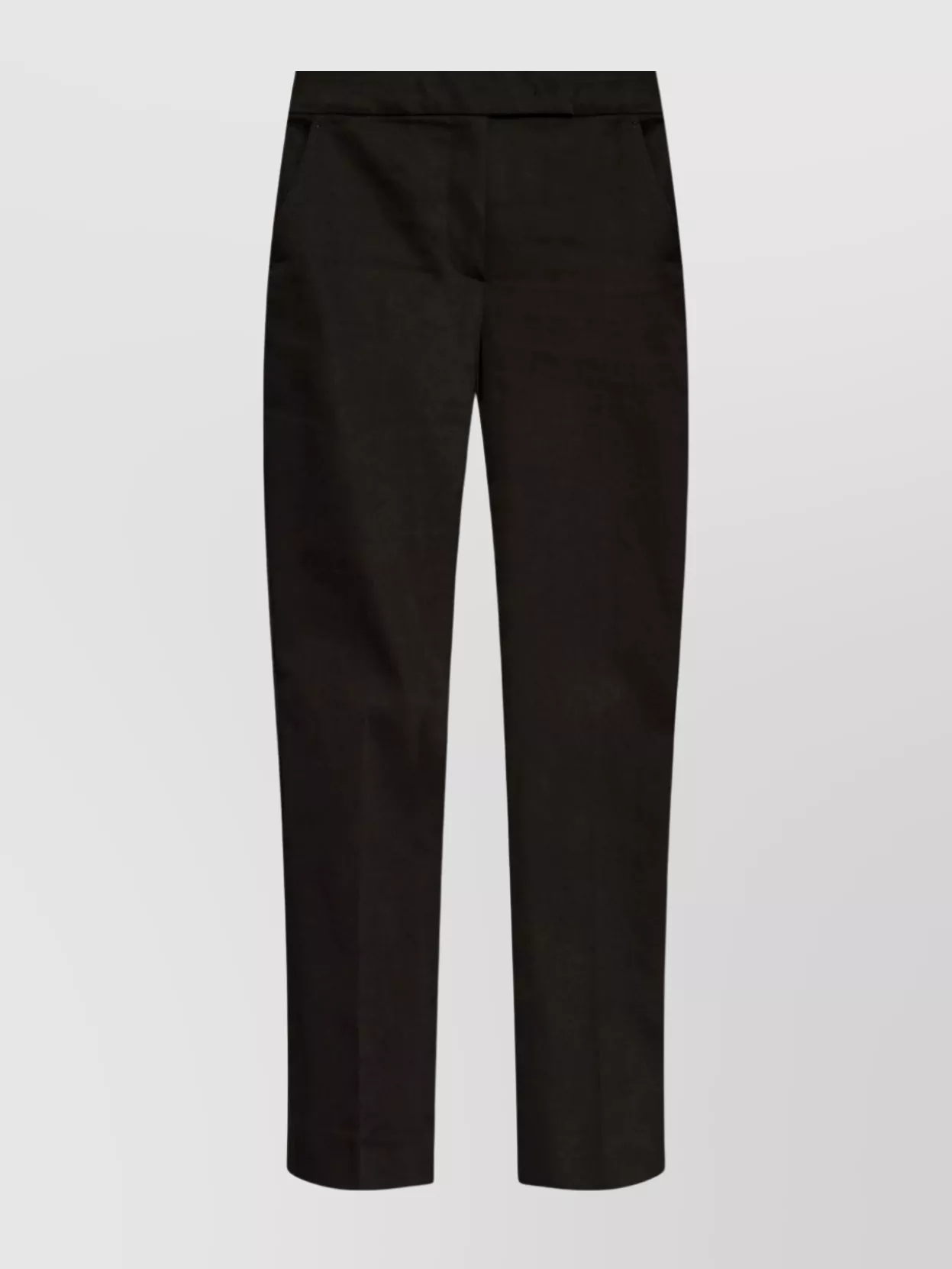 Max Mara Cropped Ankle Trousers Tapered Hem In Blue