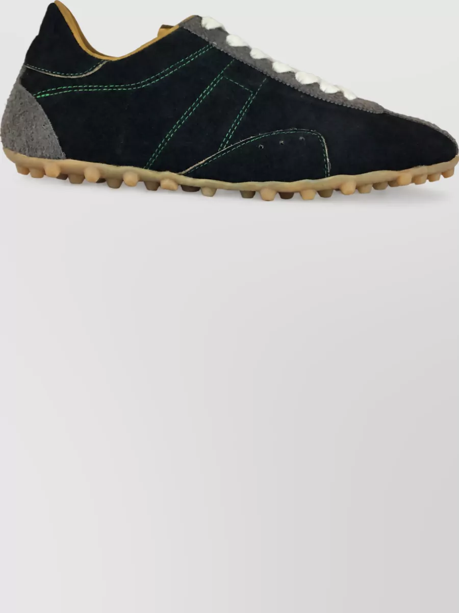Maison Margiela Leather Low-Top Lace-Up Sneakers