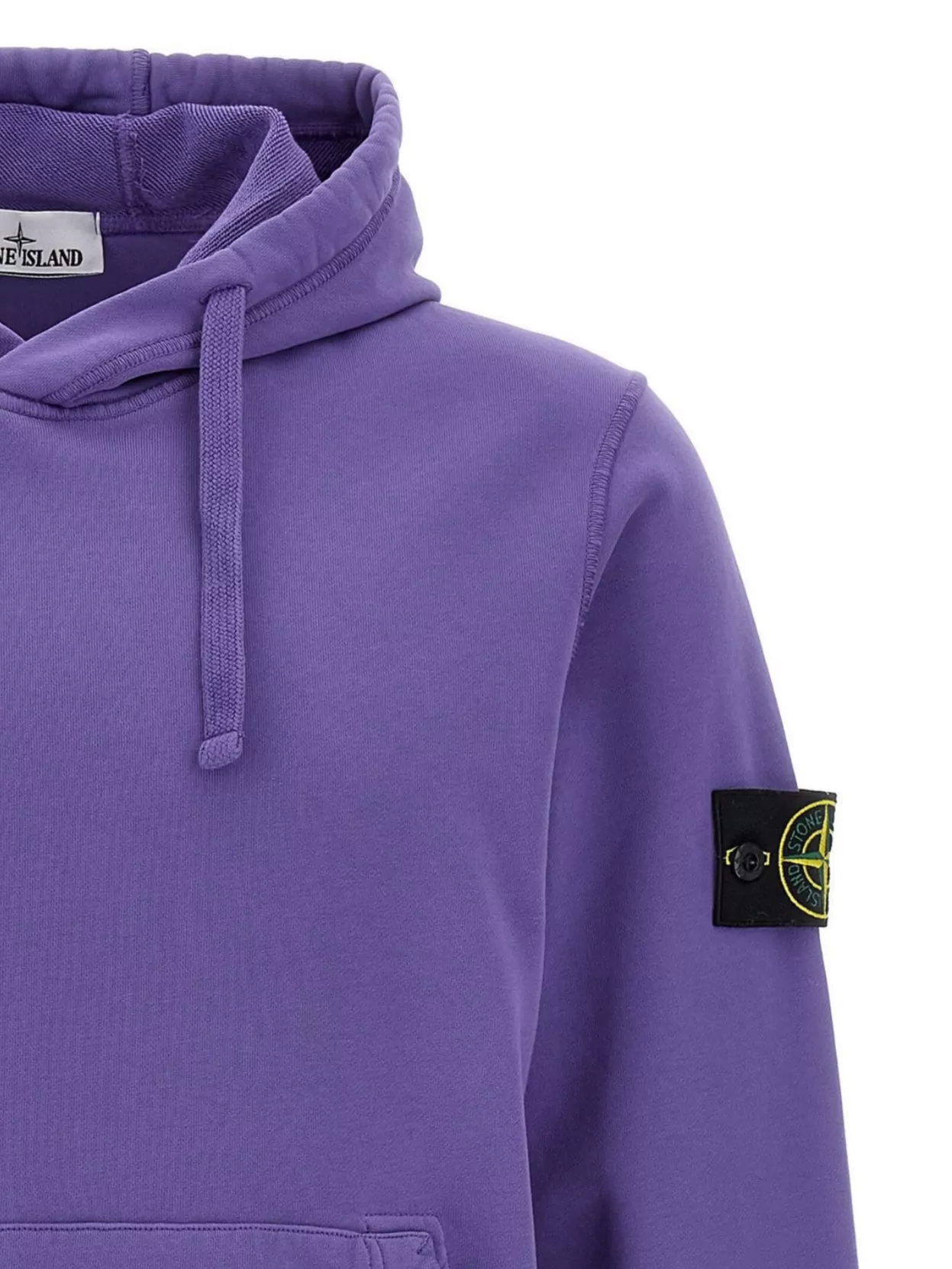 Stone Island Hoodie With Logo Badge And Kangaroo Pocket