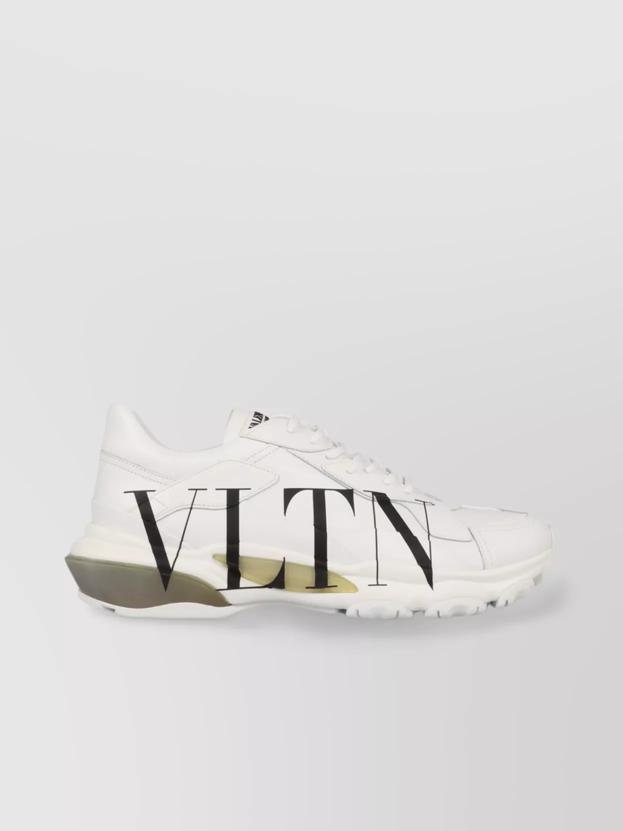 Valentino Leather Sneakers With Chunky Contrast Sole
