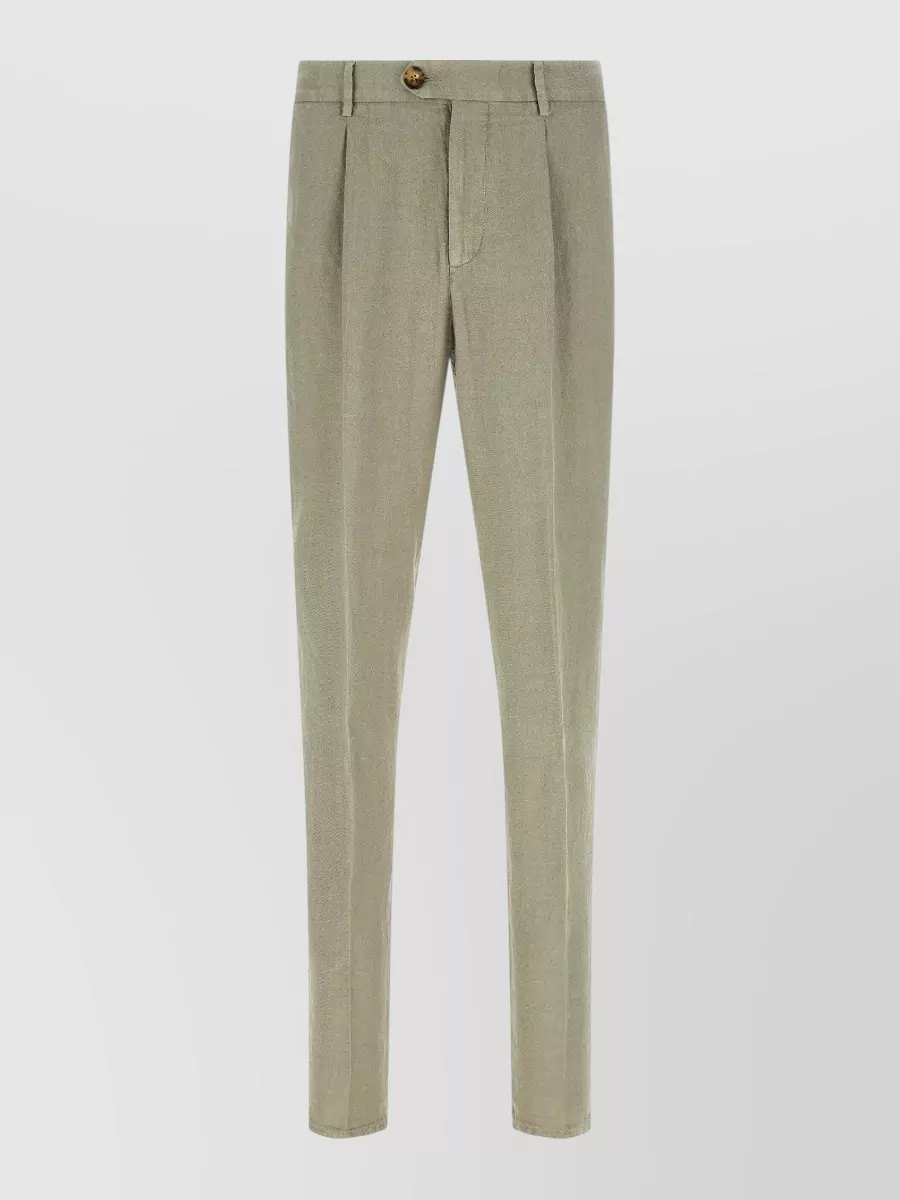 Brunello Cucinelli Linen tapered-leg trousers