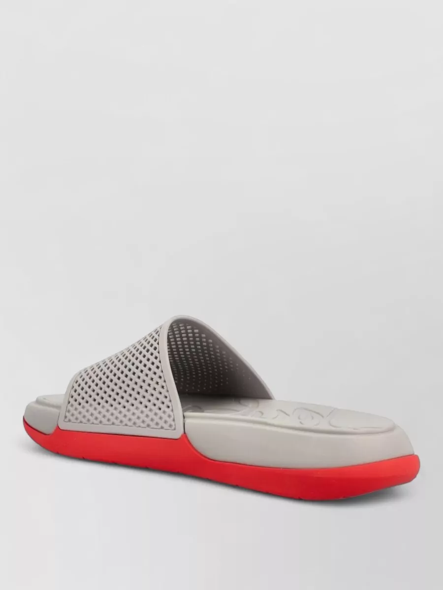 Christian Louboutin Perforated Logo-Plaque Pool Slides