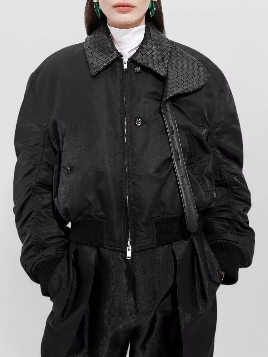 Bottega Veneta nylon padded bomber jacket