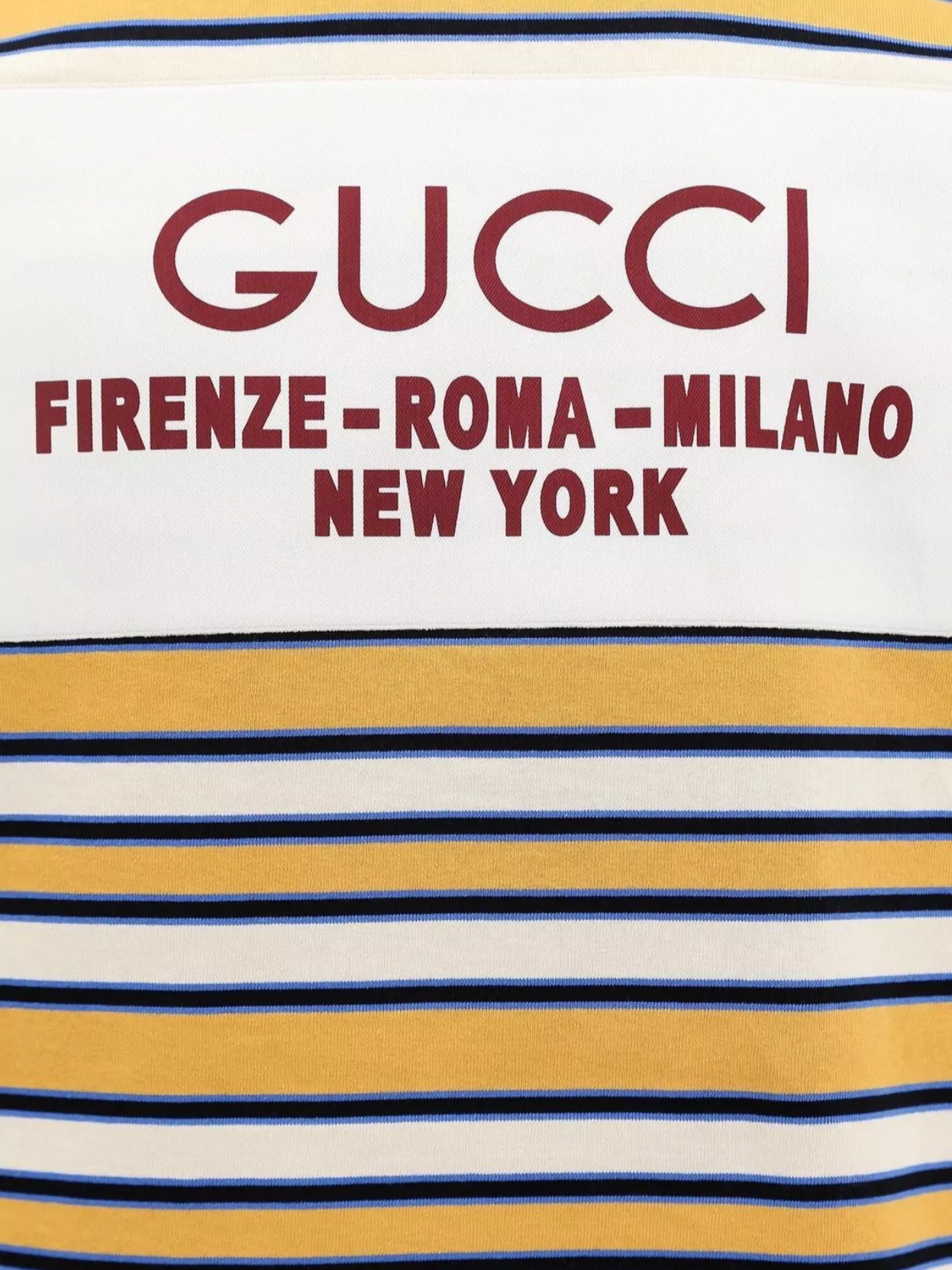 Gucci Striped Motif Cotton Polo Shirt