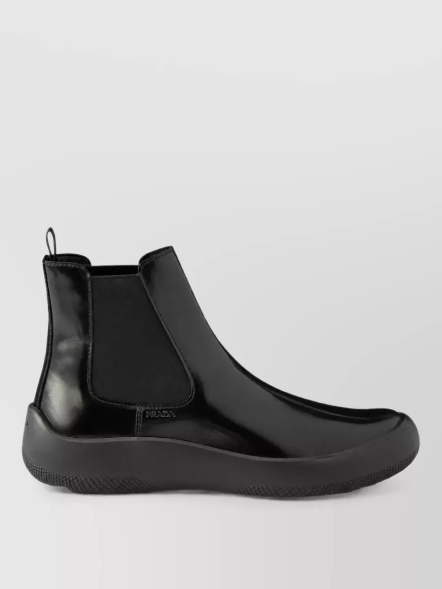 Prada Leather Chelsea Boots